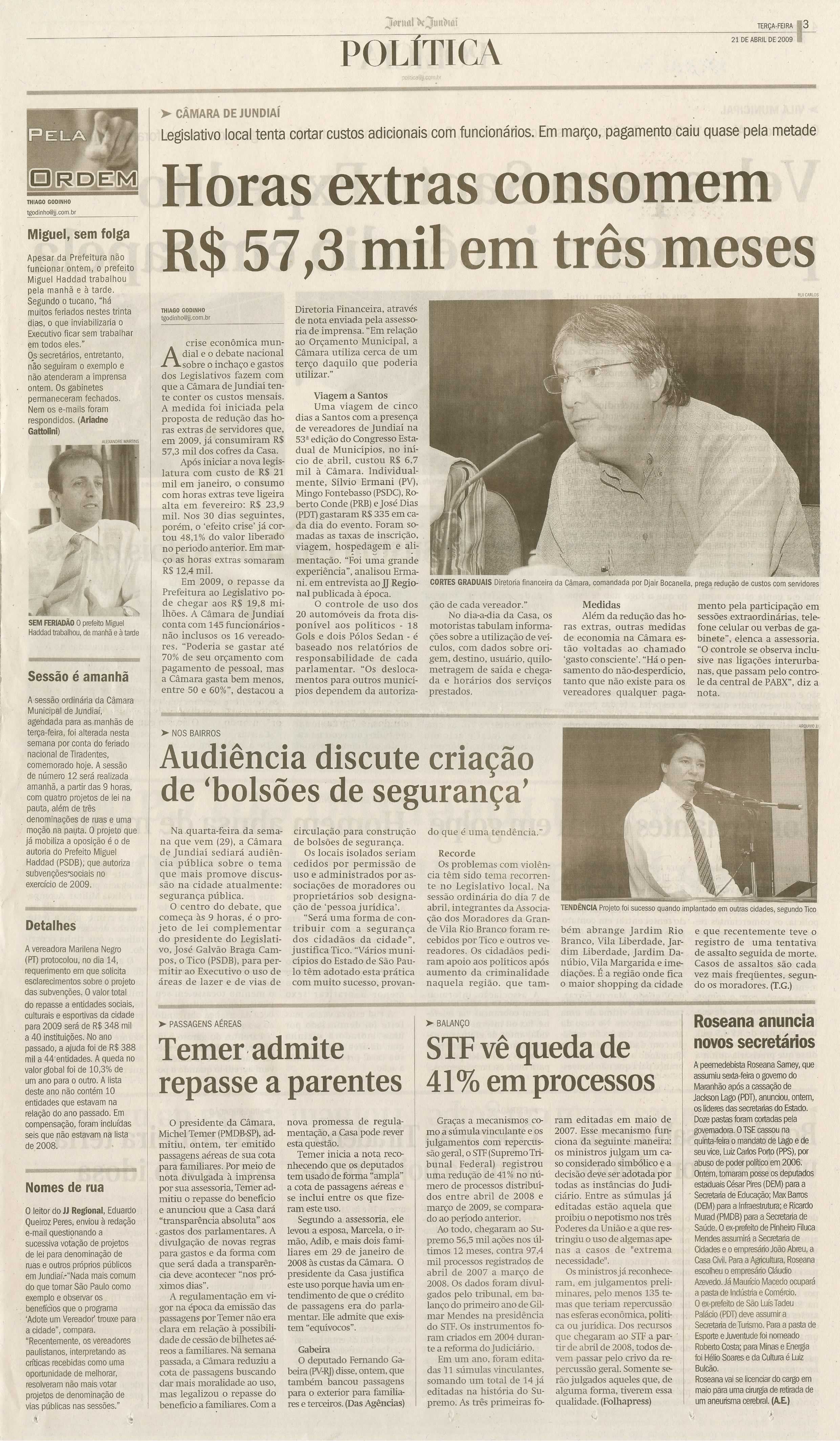 Jornal de Jundiaí - 21/04/2009