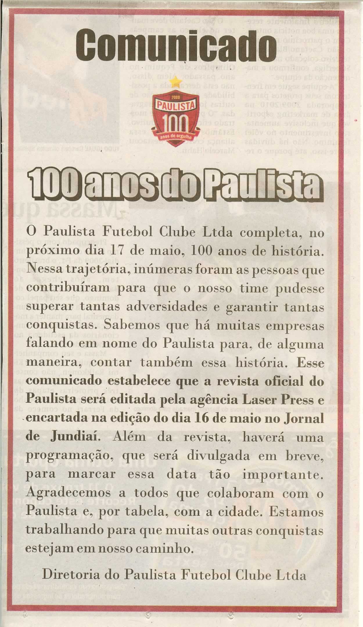 Jornal de Jundiaí - 24/04/2009