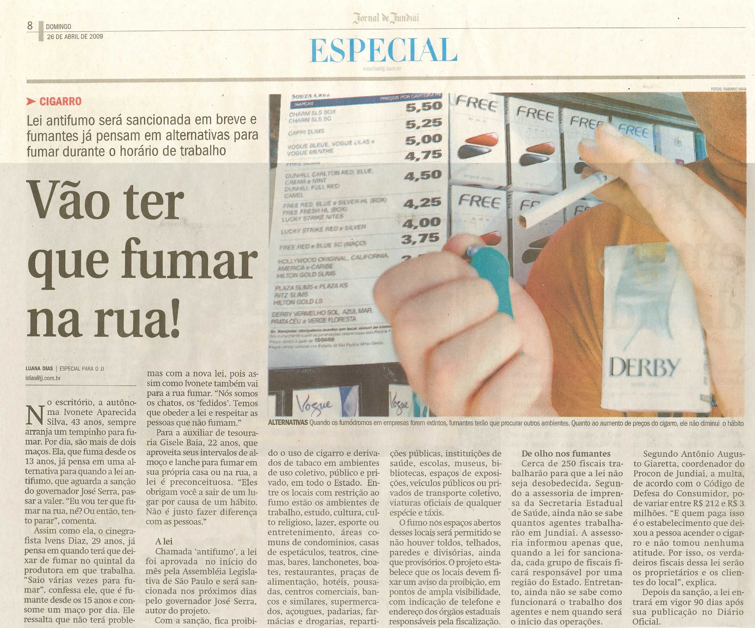 Jornal de Jundiaí - 26/04/2009