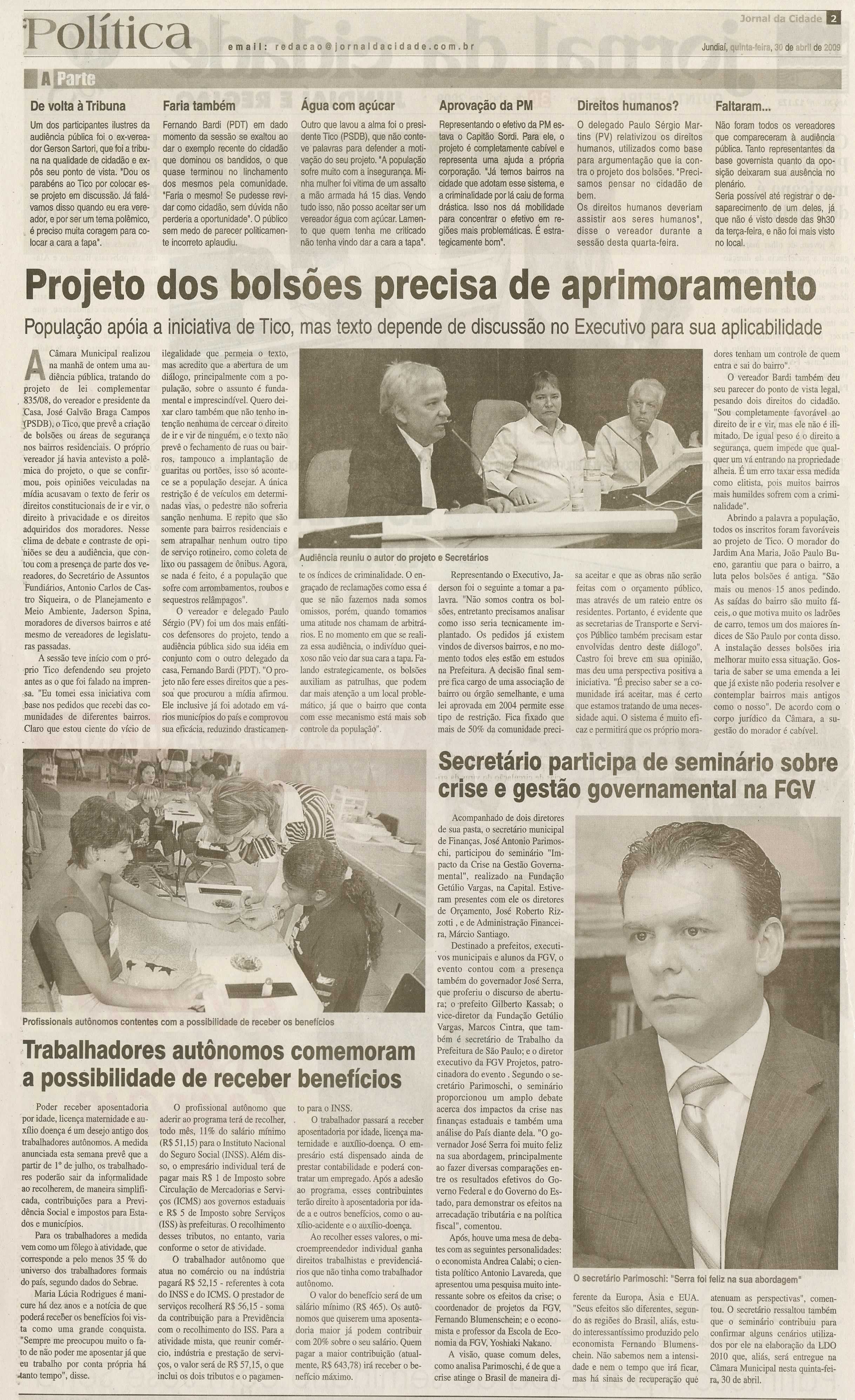 Jornal da Cidade - 30/04/2009