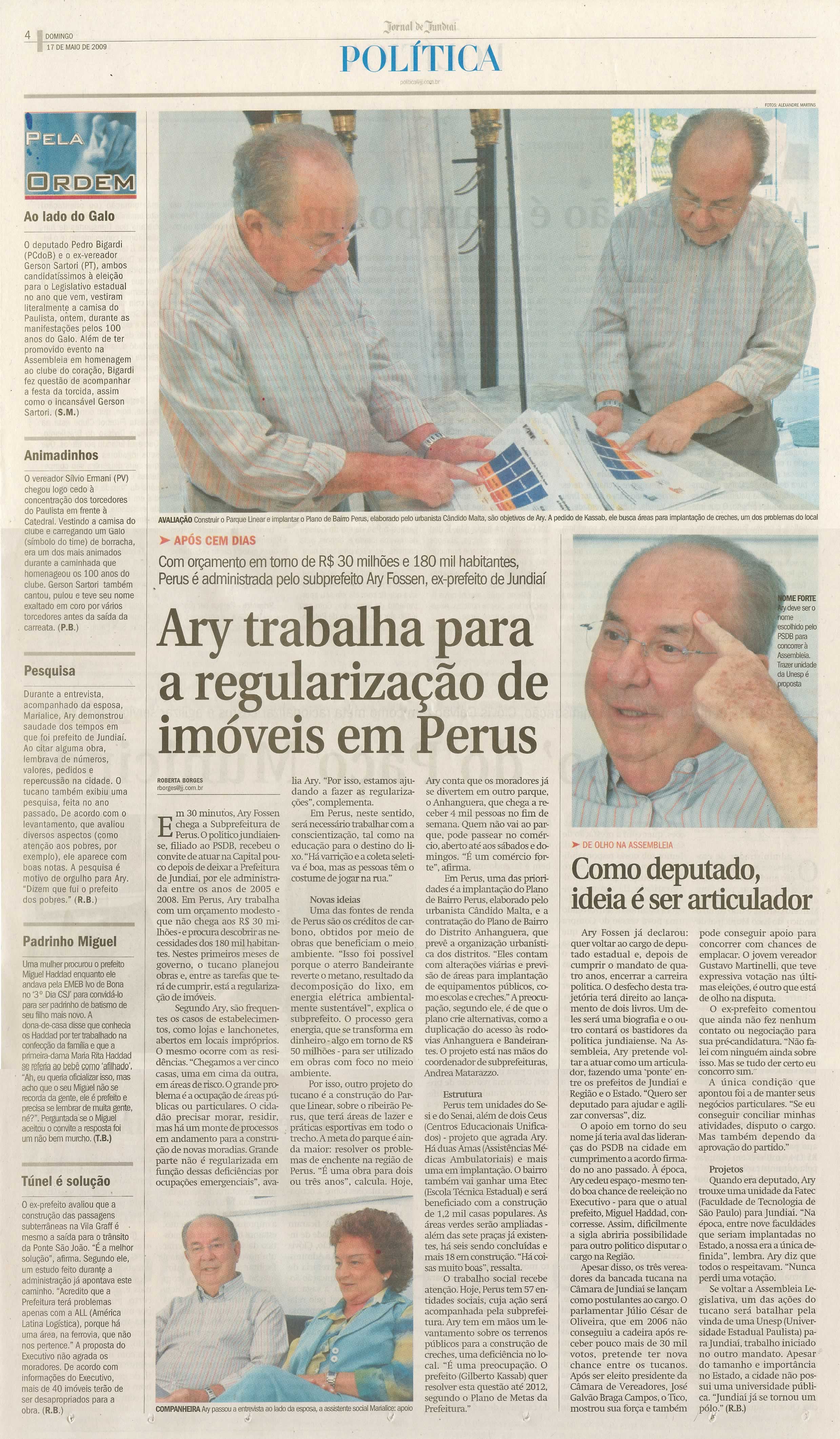 Jornal de Jundiaí - 17/05/2009