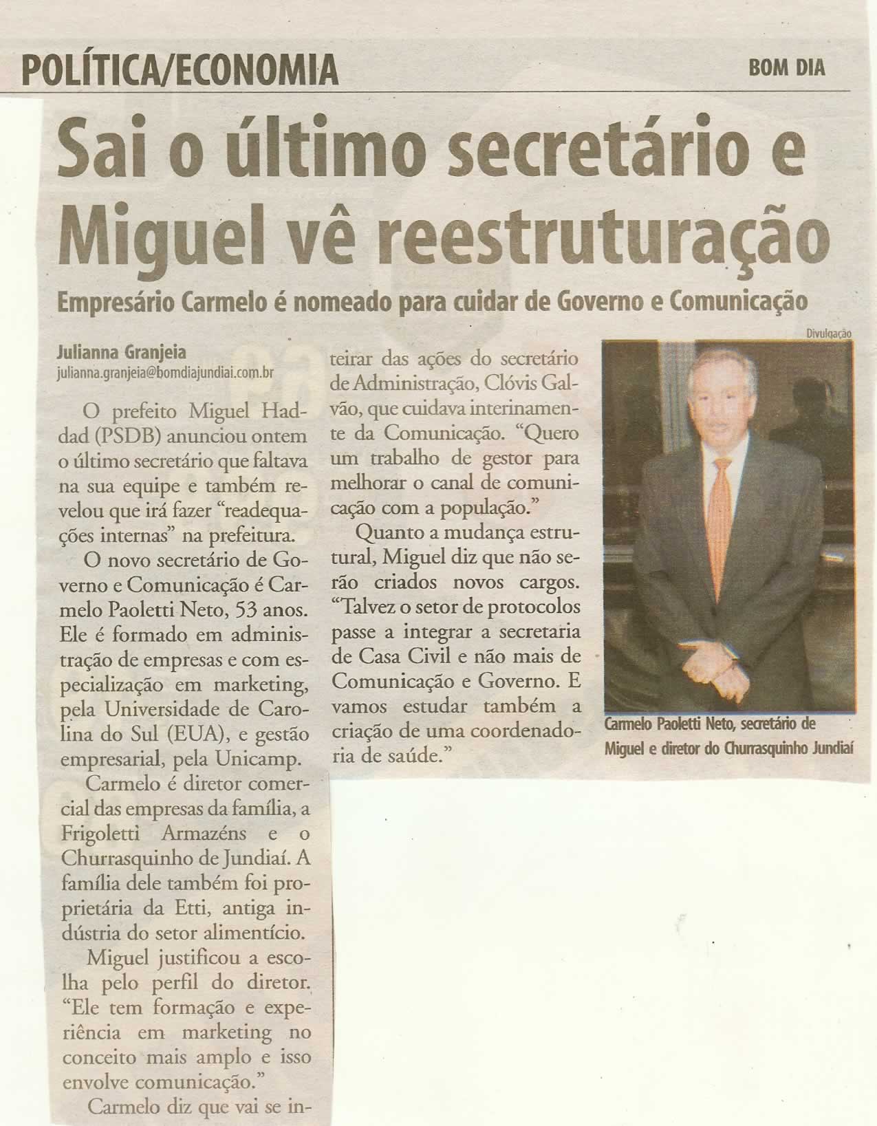 Bom Dia Jundiaí - 30/05/2009
