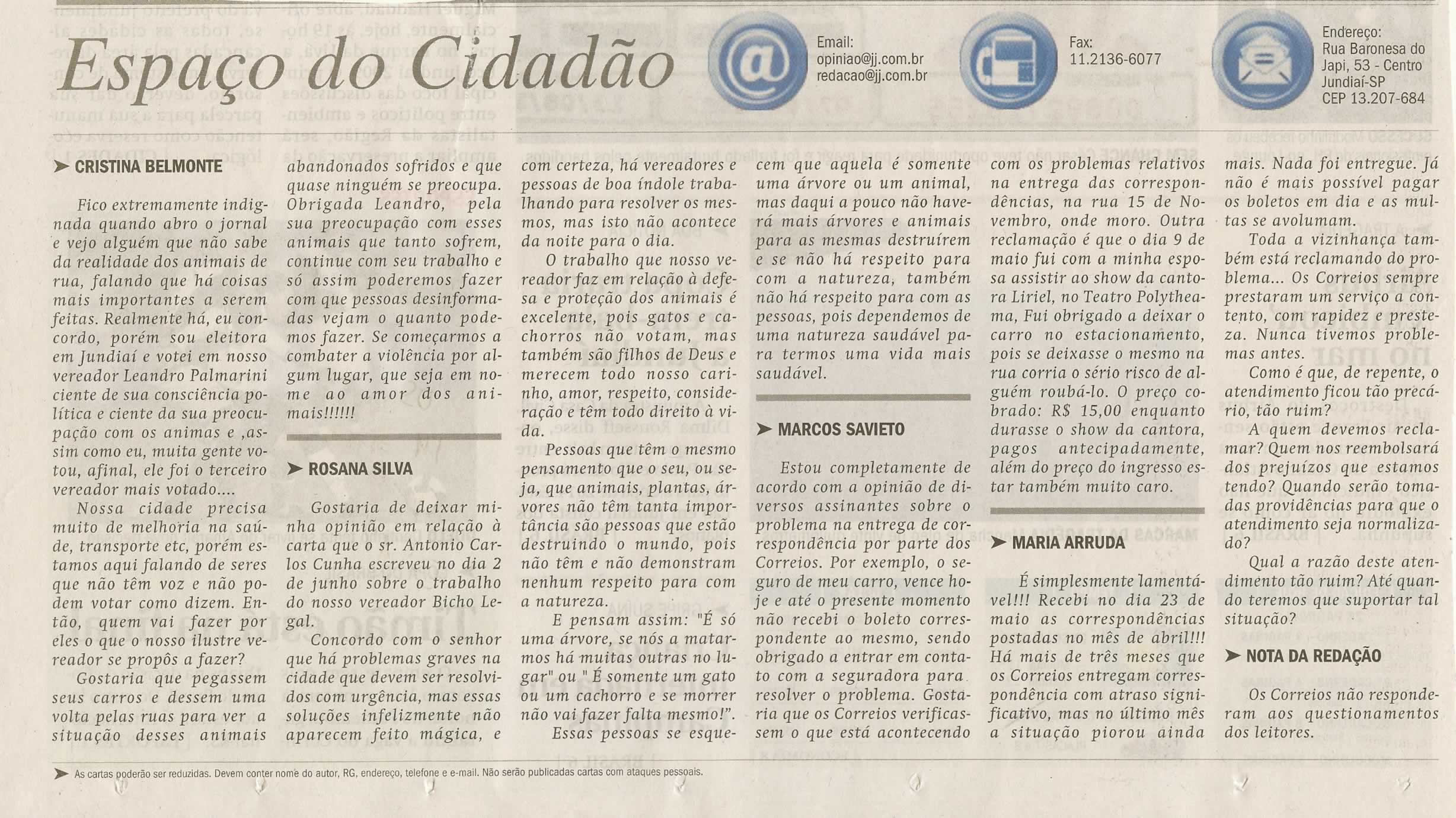 Jornal de Jundiaí - 04/06/2009