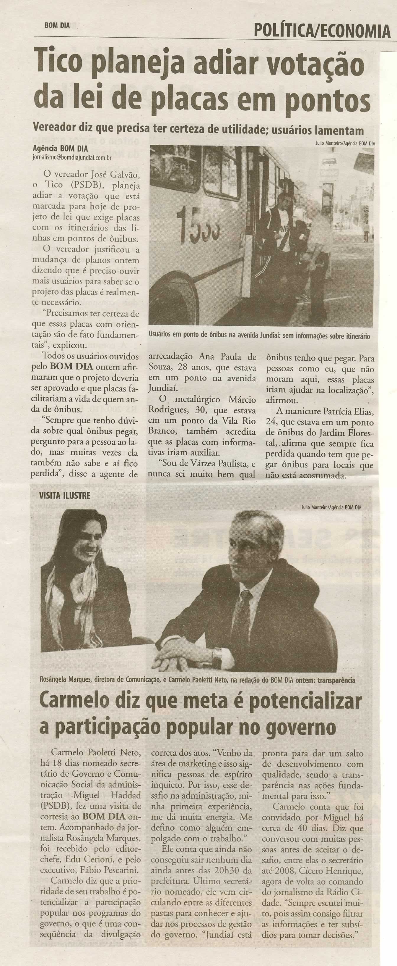 Bom Dia Jundiaí - 16/06/2009