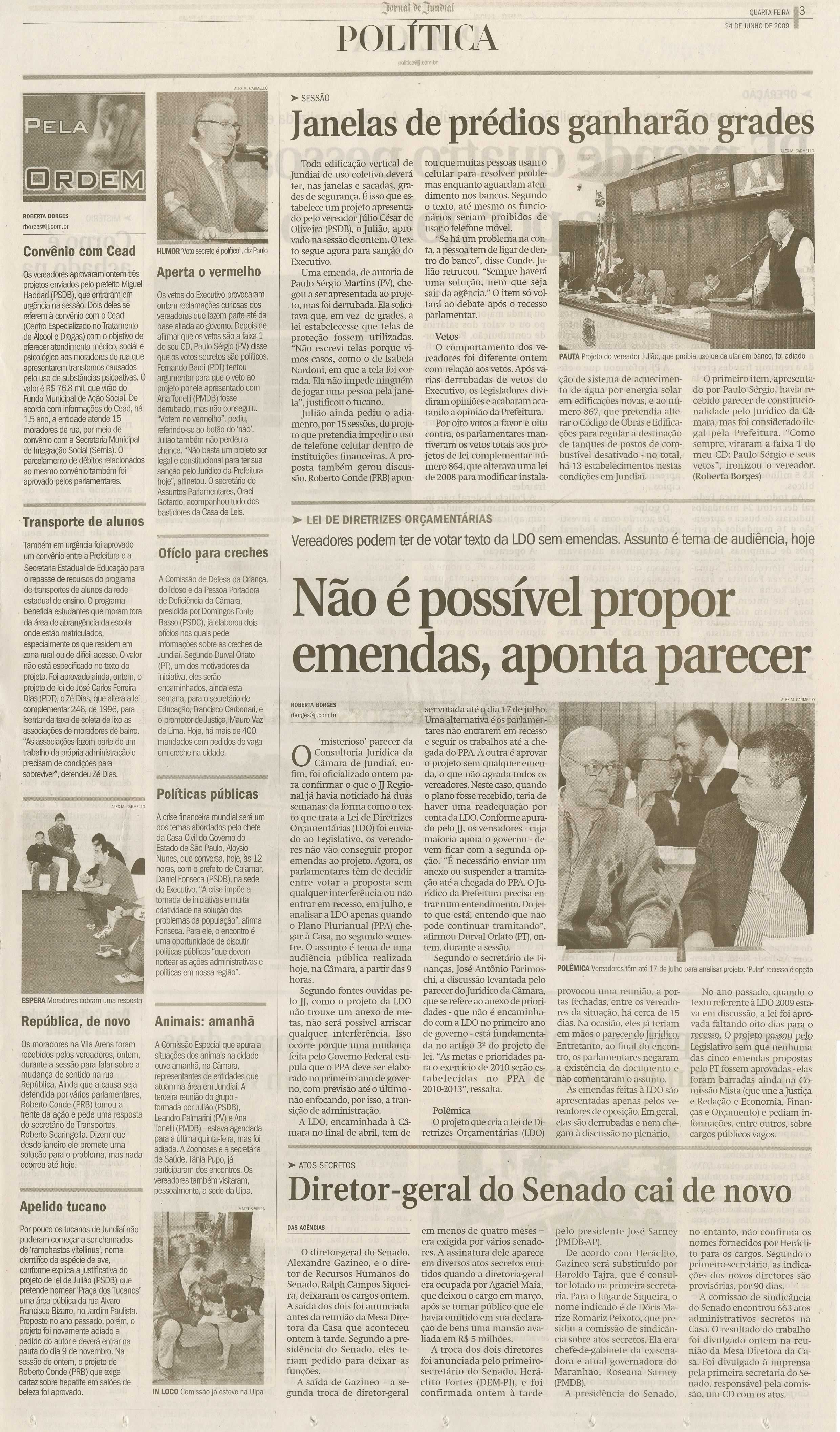 Jornal de Jundiaí - 24/06/2009