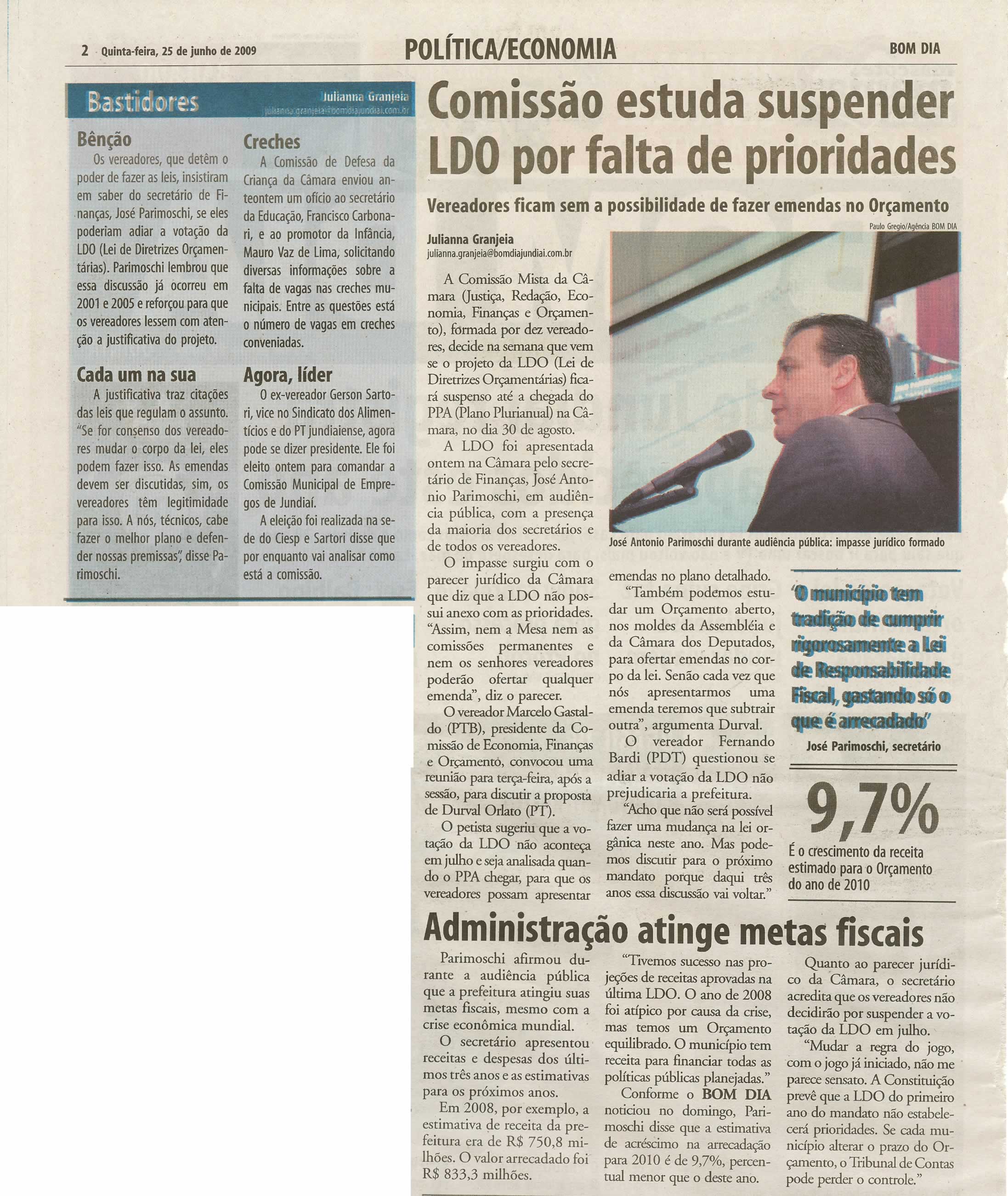 Bom Dia Jundiaí - 25/06/2009