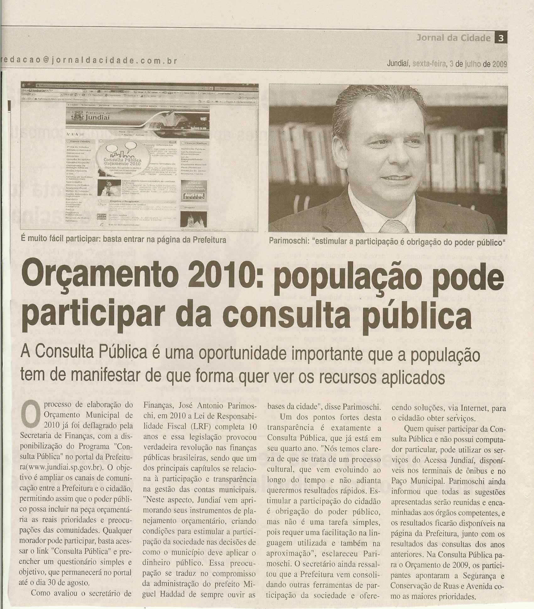 Jornal da Cidade - 03/07/2009
