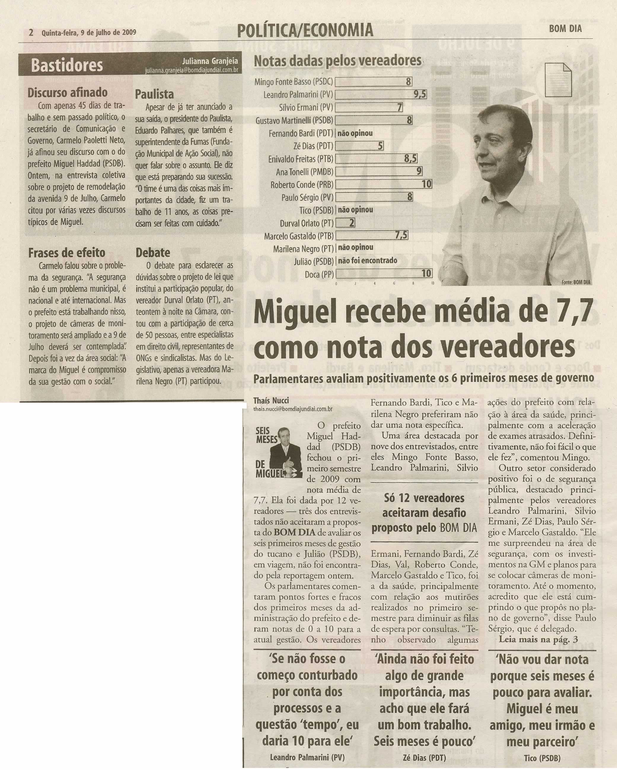 Bom Dia Jundiaí - 09/07/2009