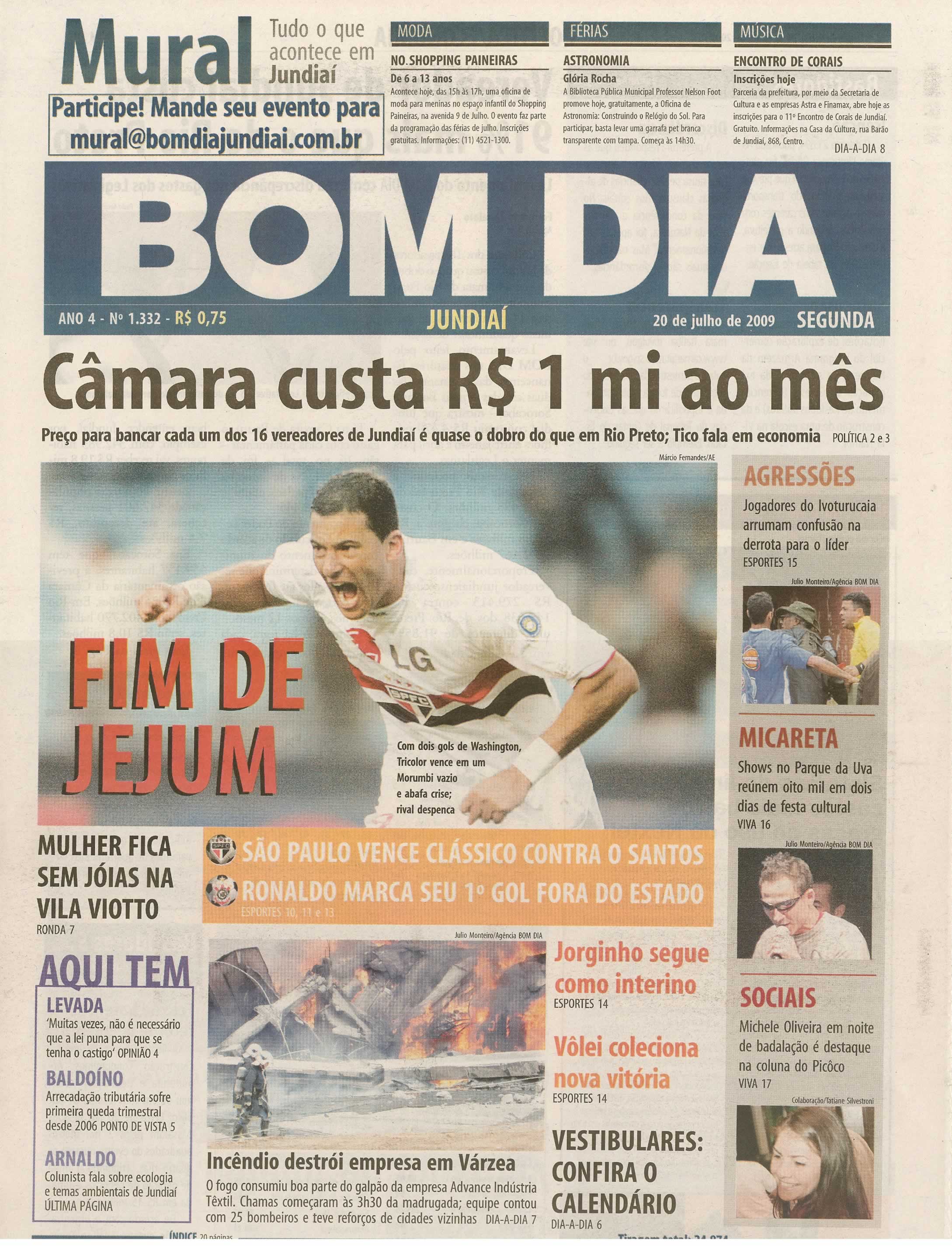Bom Dia Jundiaí - 20/07/2009