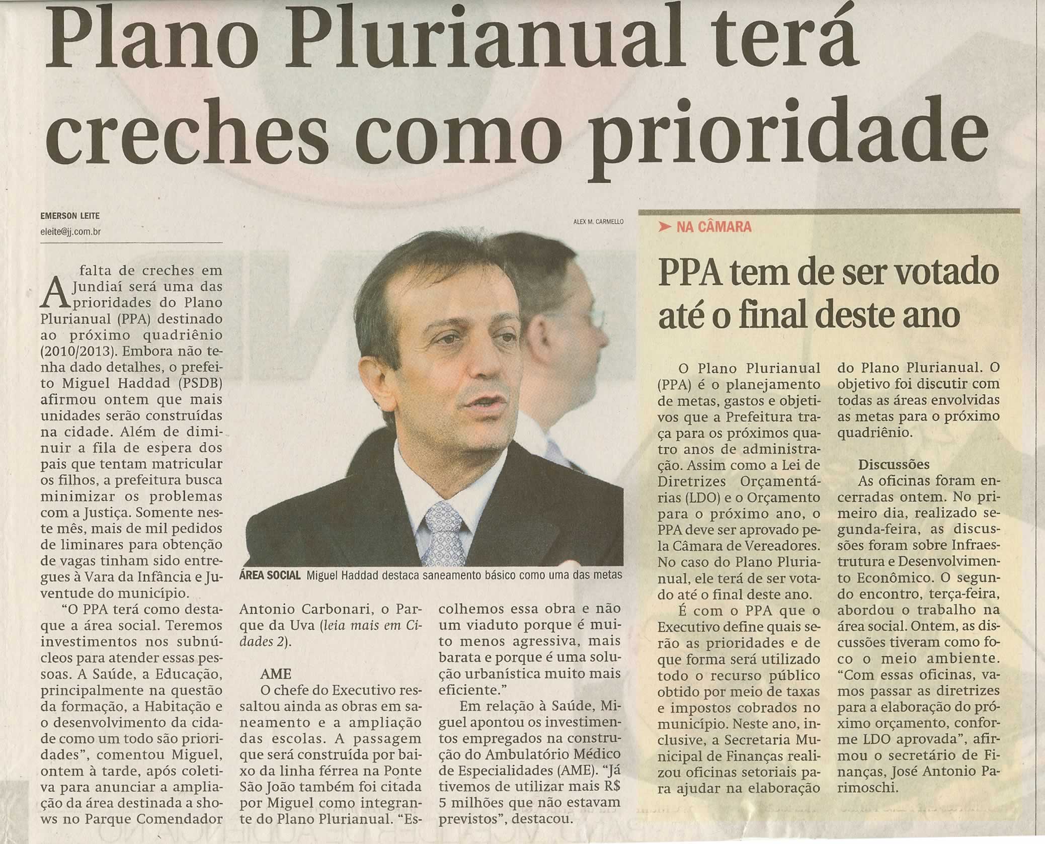 Jornal de Jundiaí - 30/07/2009