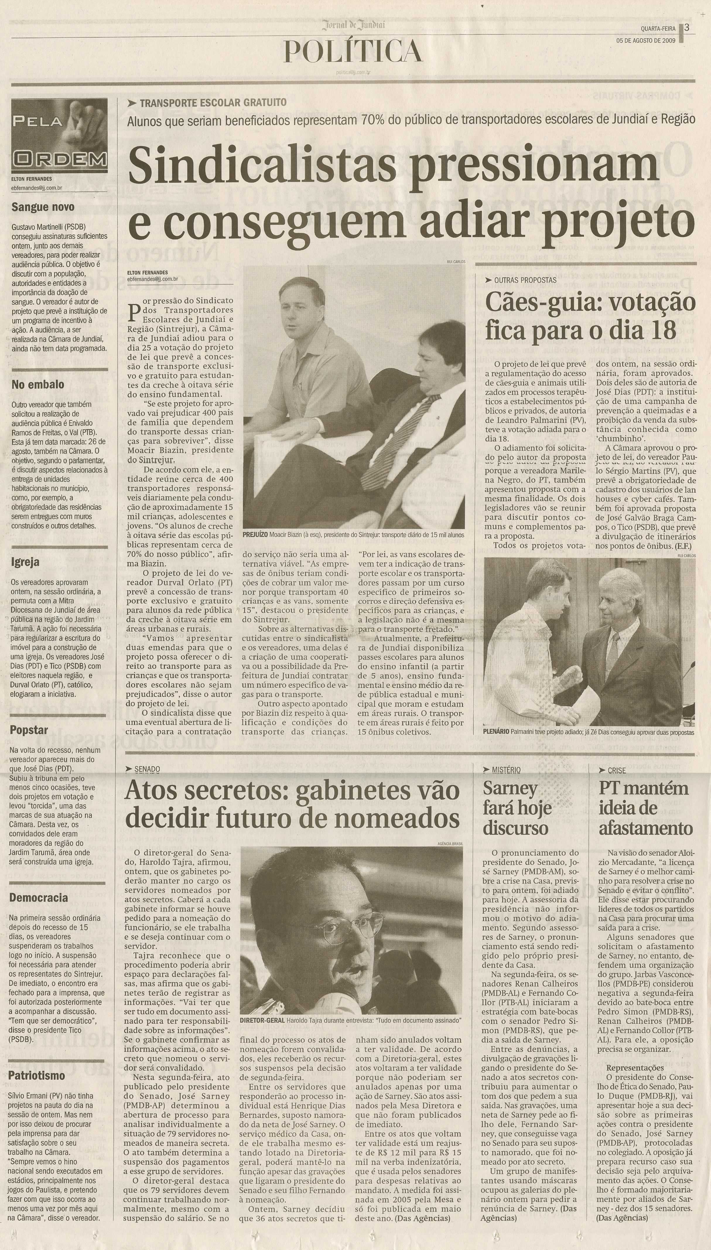 Jornal de Jundiaí - 05/08/2009