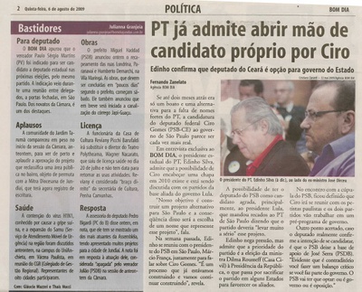 Bom Dia Jundiaí - 06/08/2009