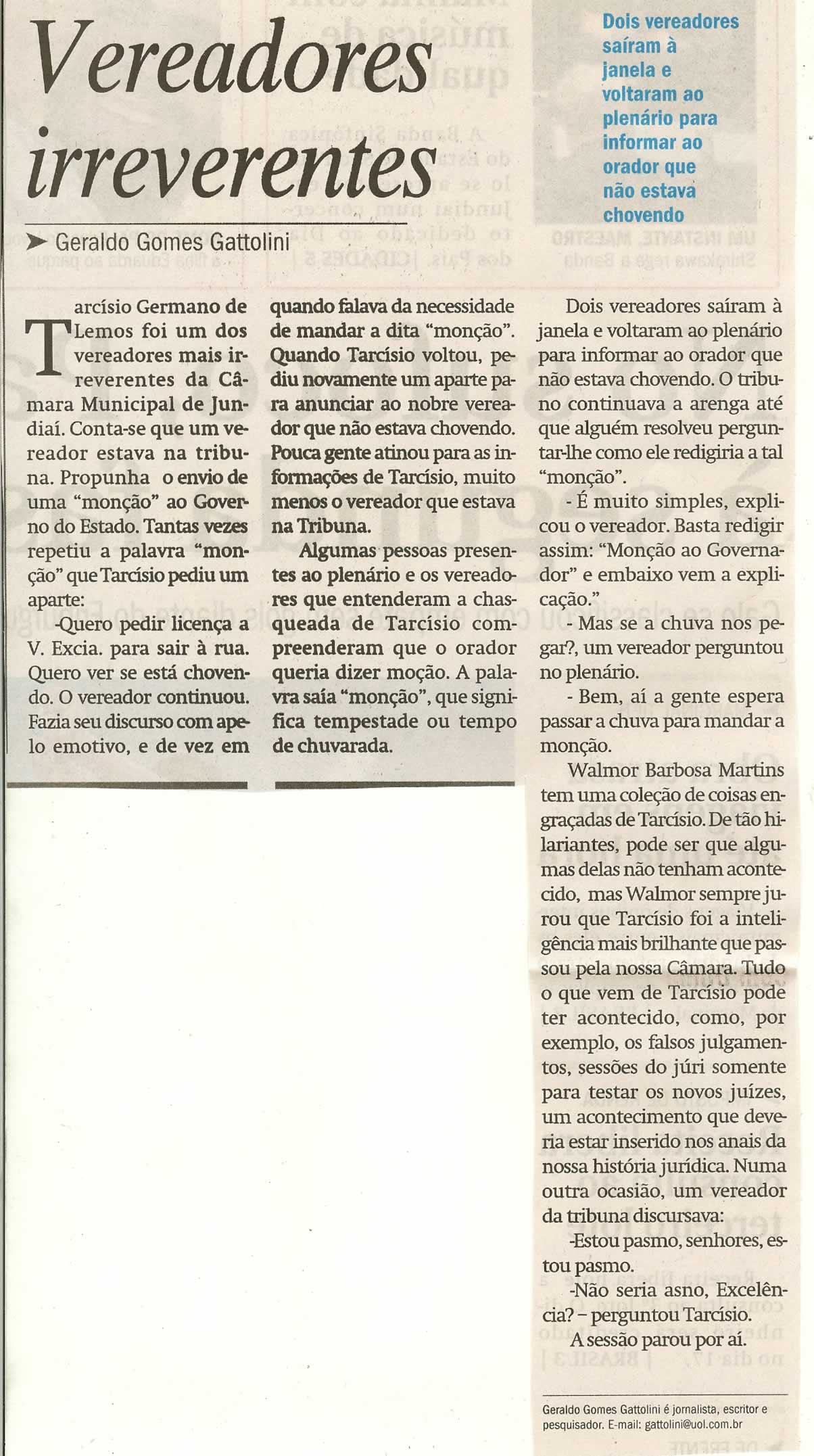 Jornal de Jundiaí - 10/08/2009