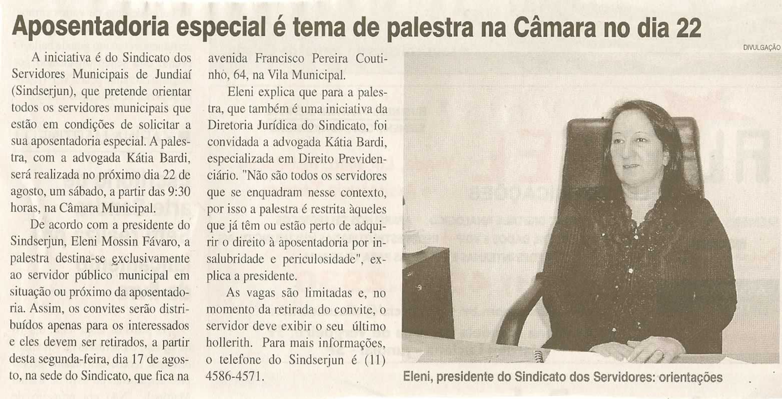 Jornal da Cidade - 16/08/2009