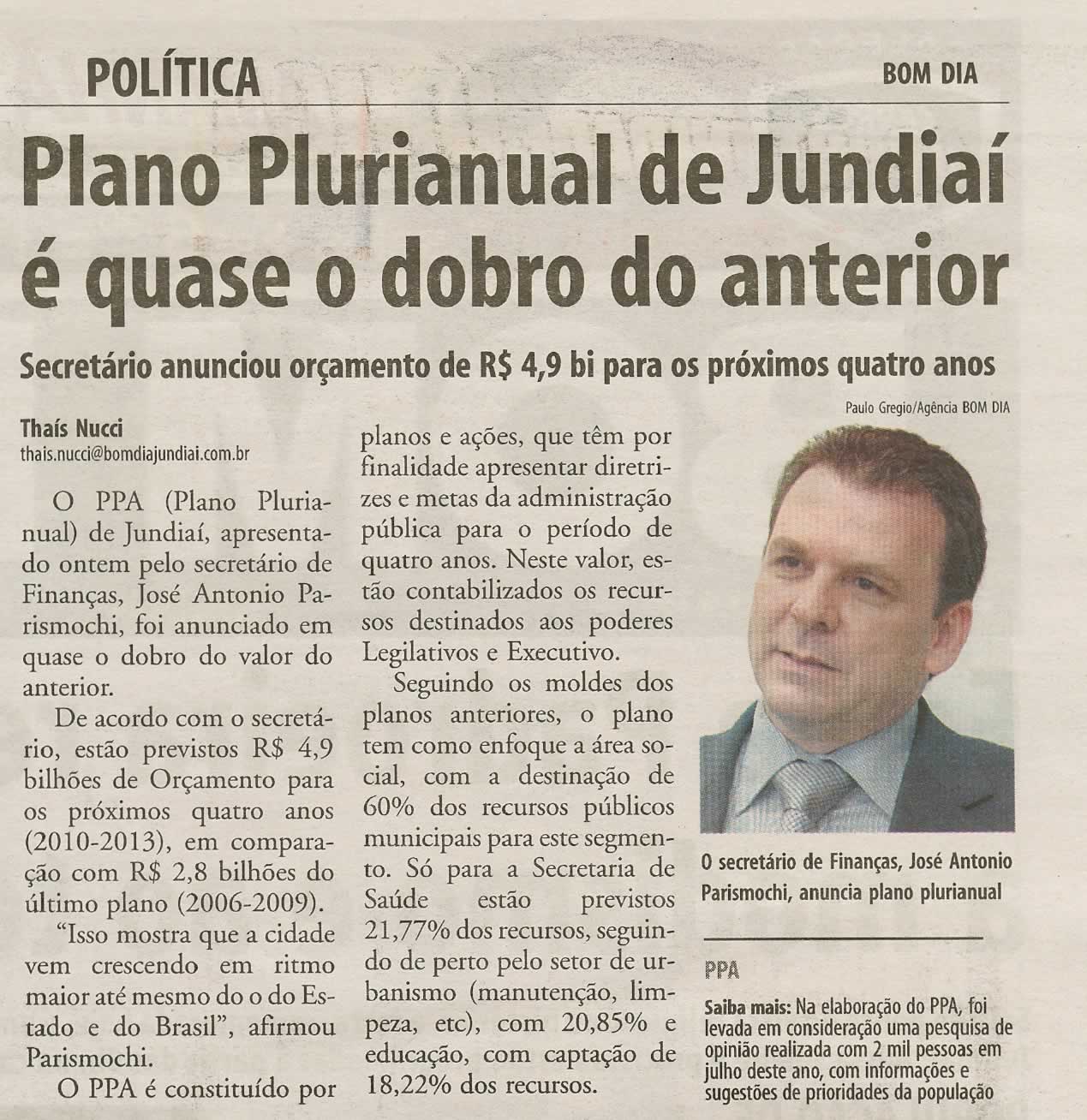 Bom Dia Jundiaí - 15/08/2009
