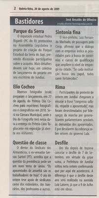 Bom Dia Jundiaí - 20/08/2009