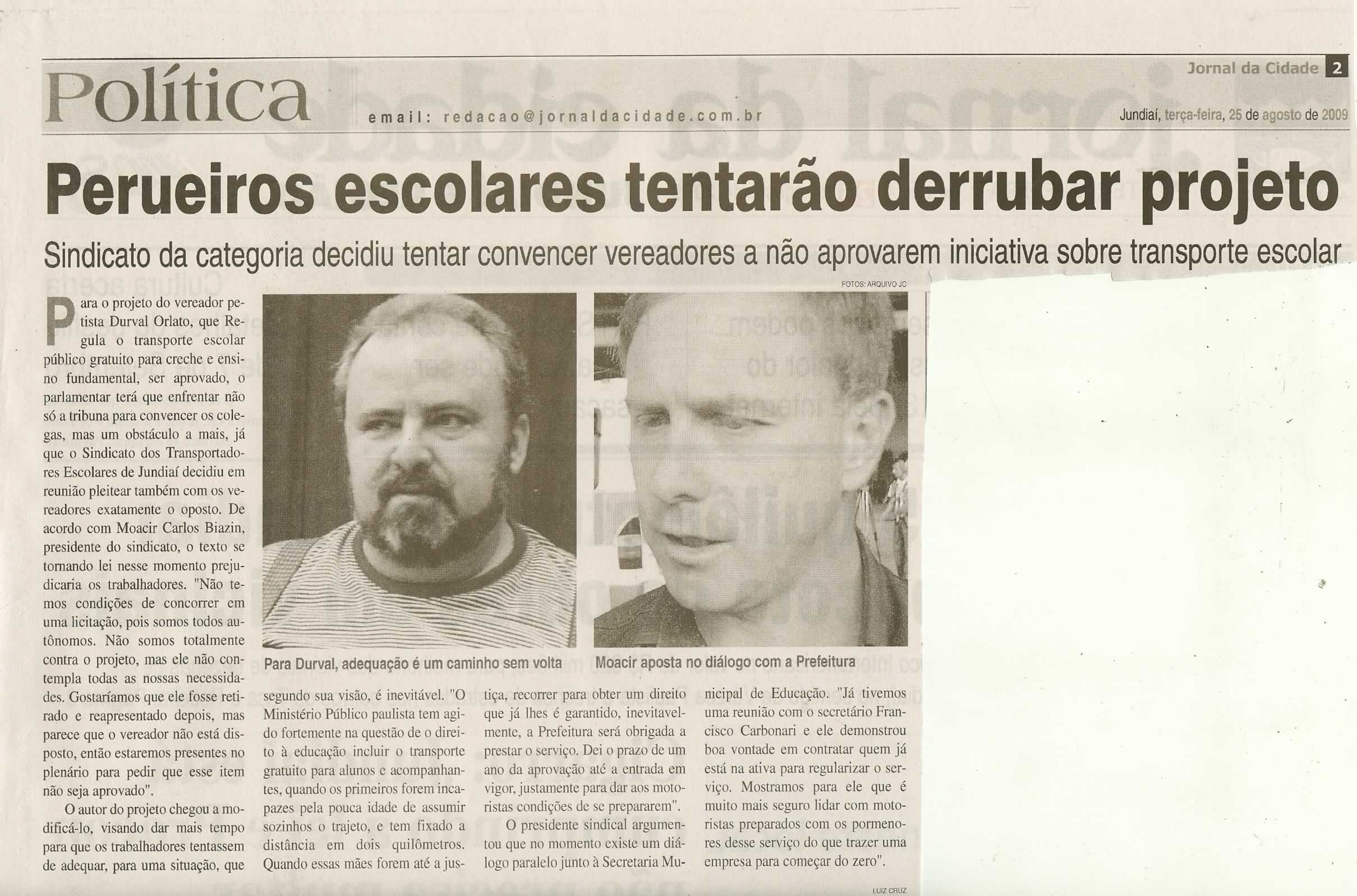 Jornal da Cidade - 25/08/2009