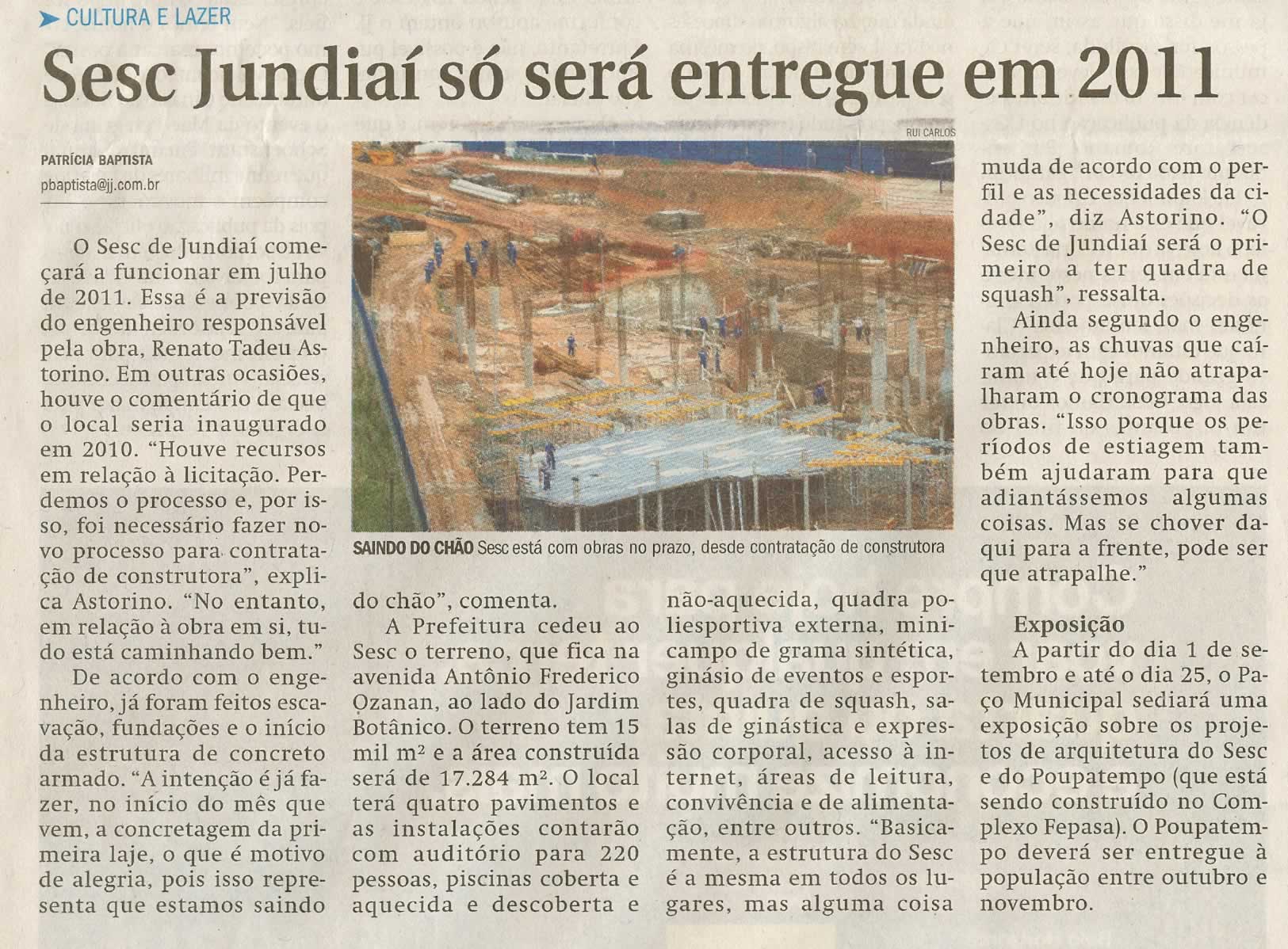 Jornal de Jundiaí - 26/08/2009