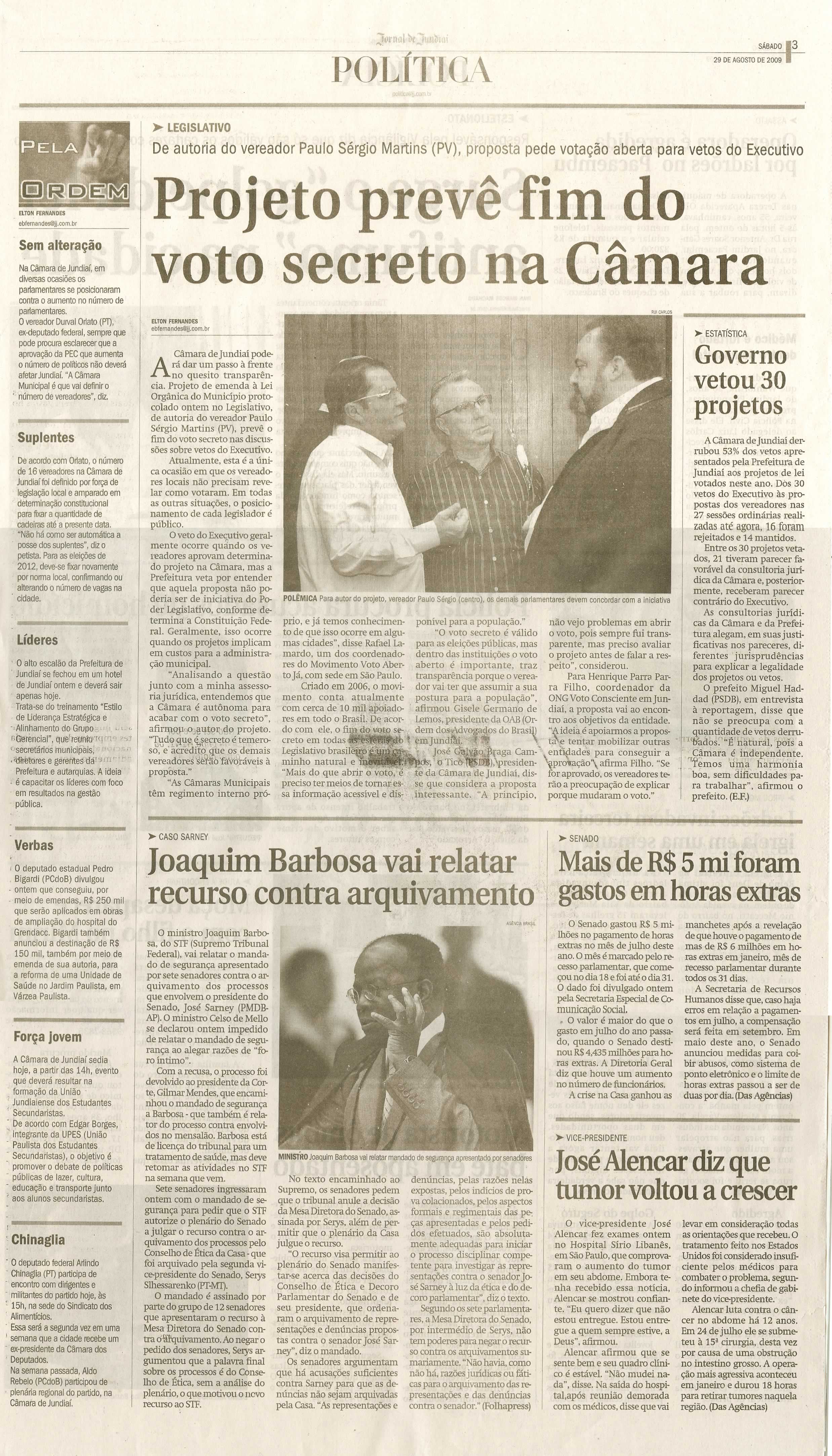 Jornal de Jundiaí - 29/08/2009