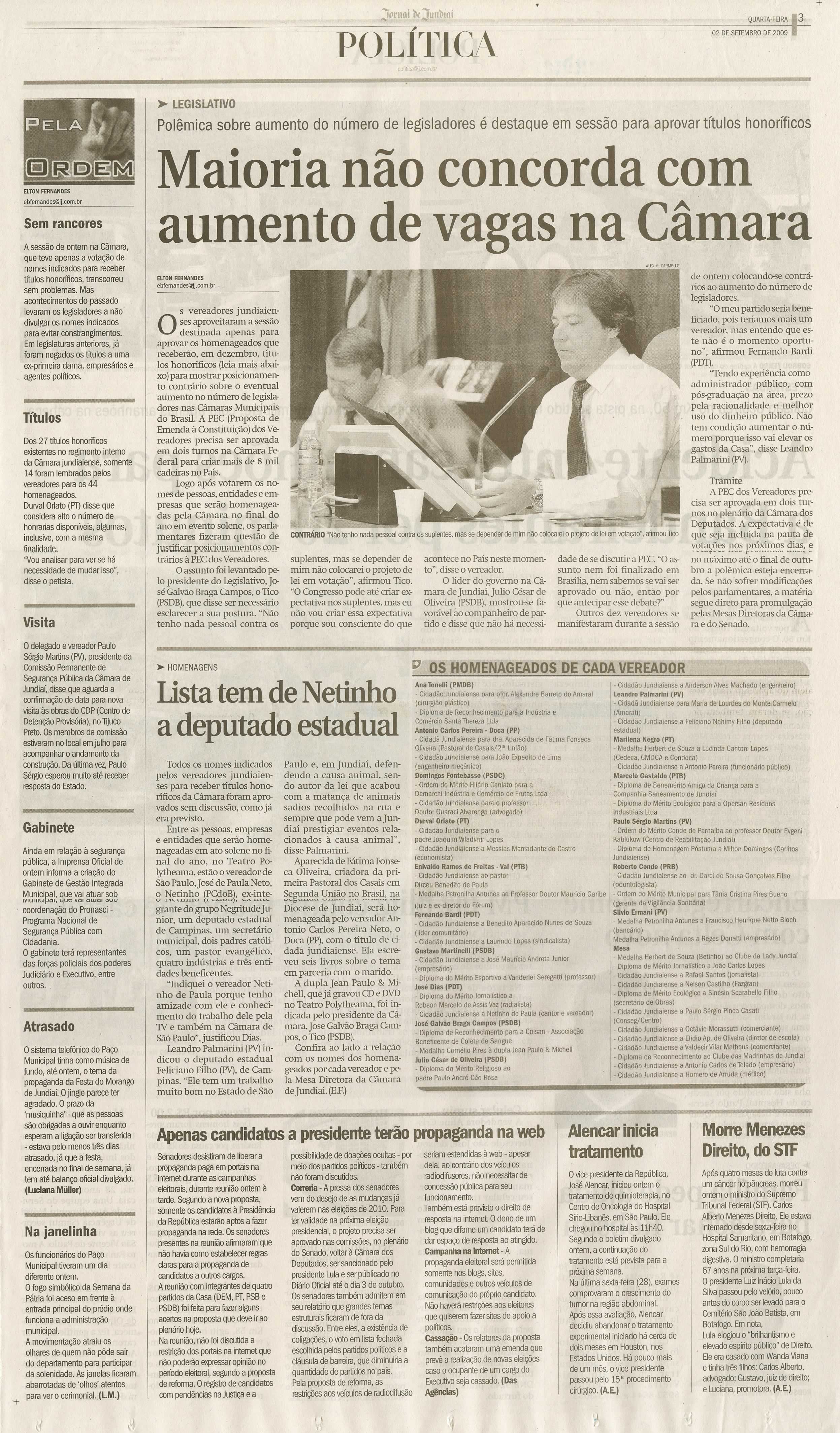 Jornal de Jundiaí - 02/09/2009