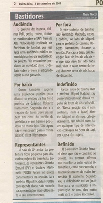 Bom Dia Jundiaí - 03/09/2009