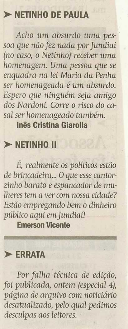 Jornal de Jundiaí - 03/09/2009