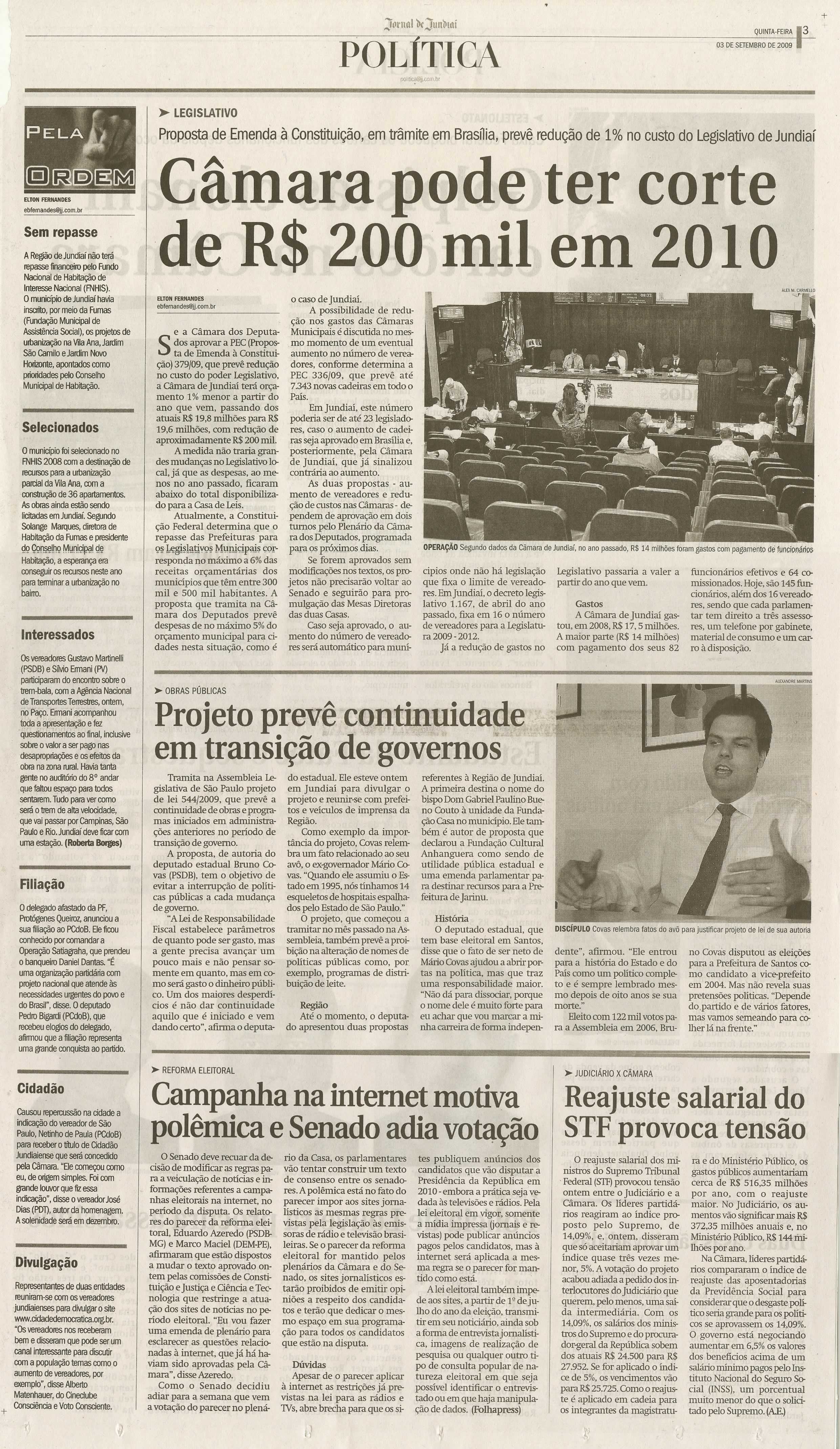 Jornal de Jundiaí - 03/09/2009