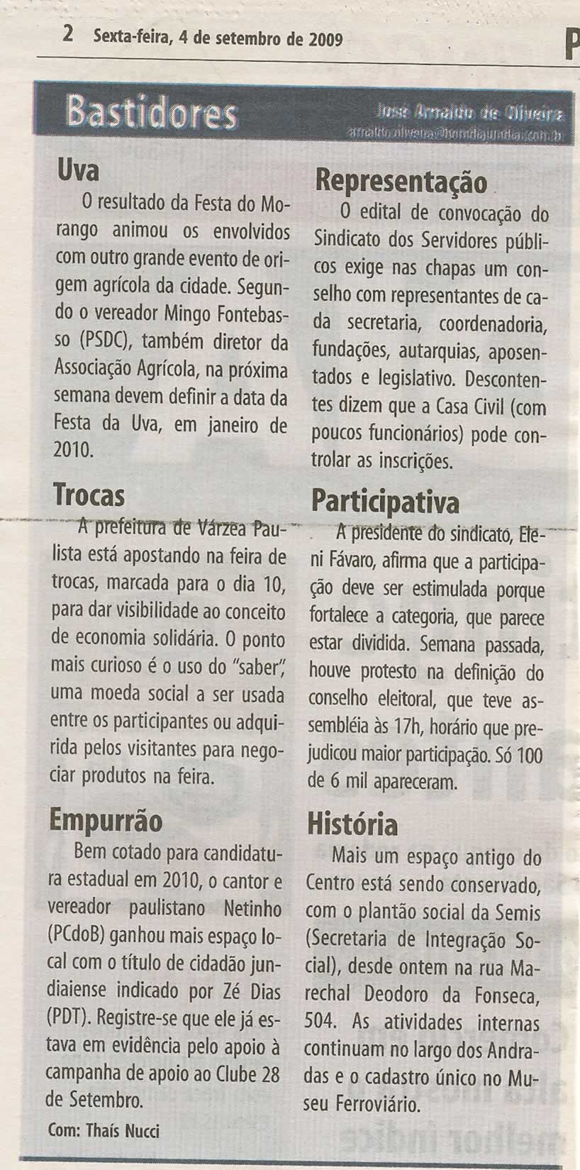 Bom Dia Jundiaí - 04/09/2009