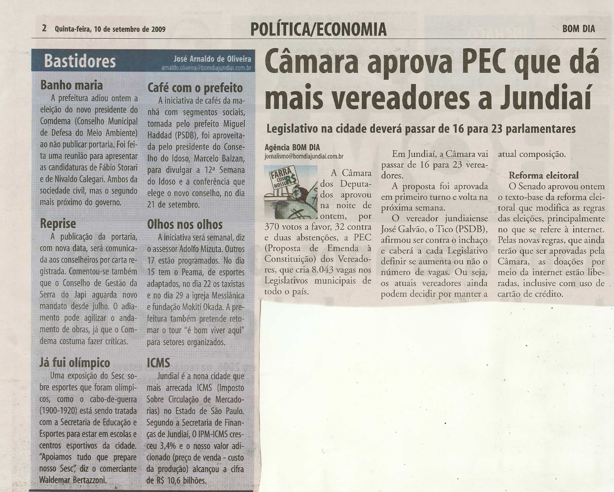 Bom Dia Jundiaí - 10/09/2009