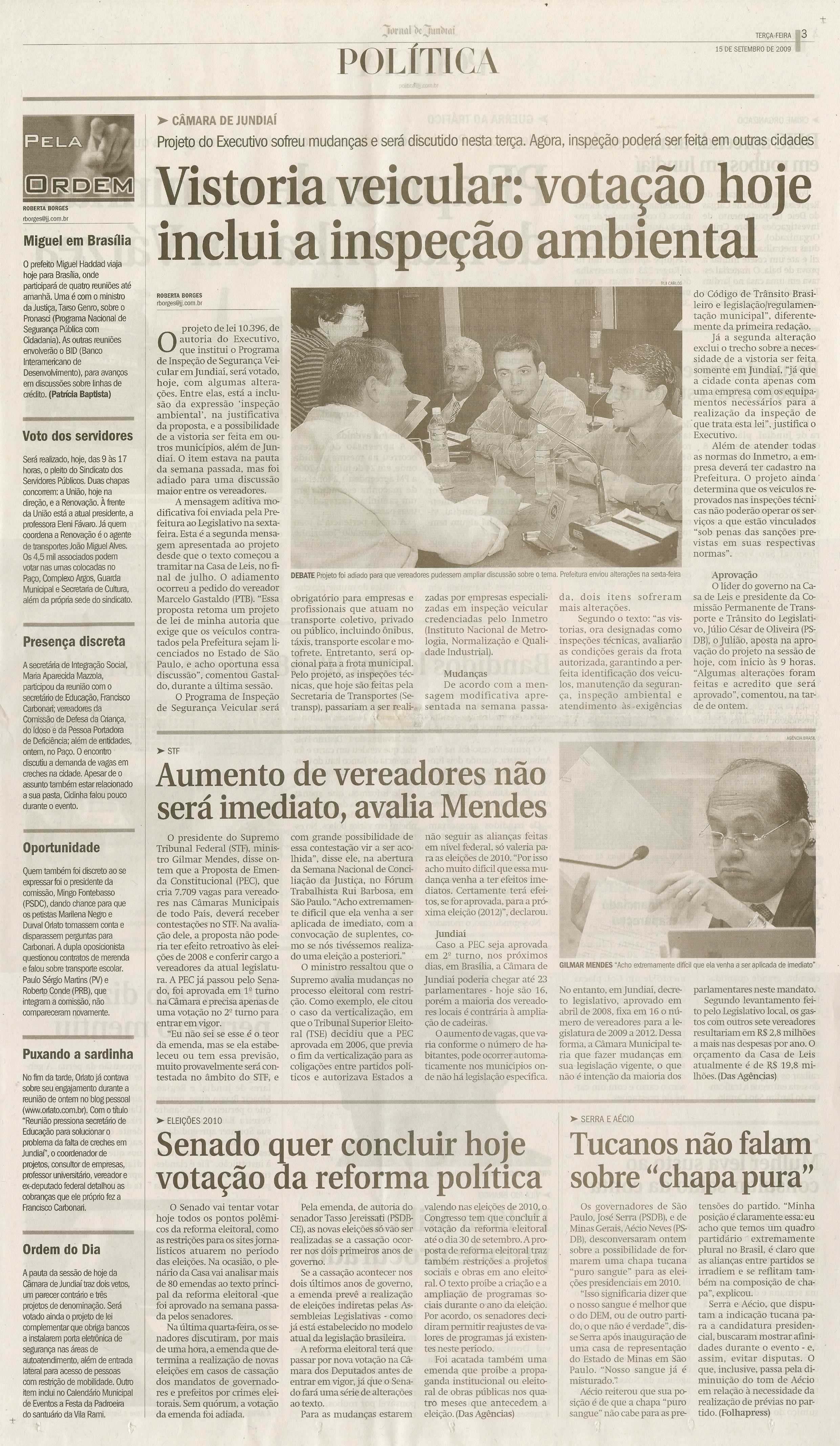 Jornal de Jundiaí - 15/09/2009