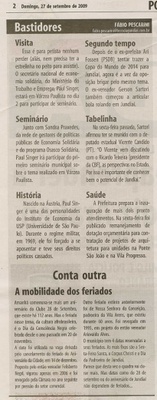 Bom Dia Jundiaí - 27/09/2009