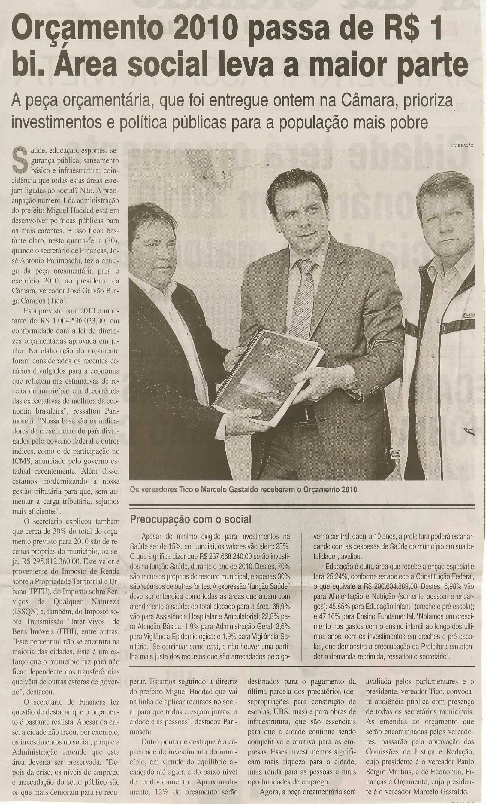 Jornal da Cidade - 01/10/2009