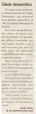Bom Dia Jundiaí - 06/10/2009