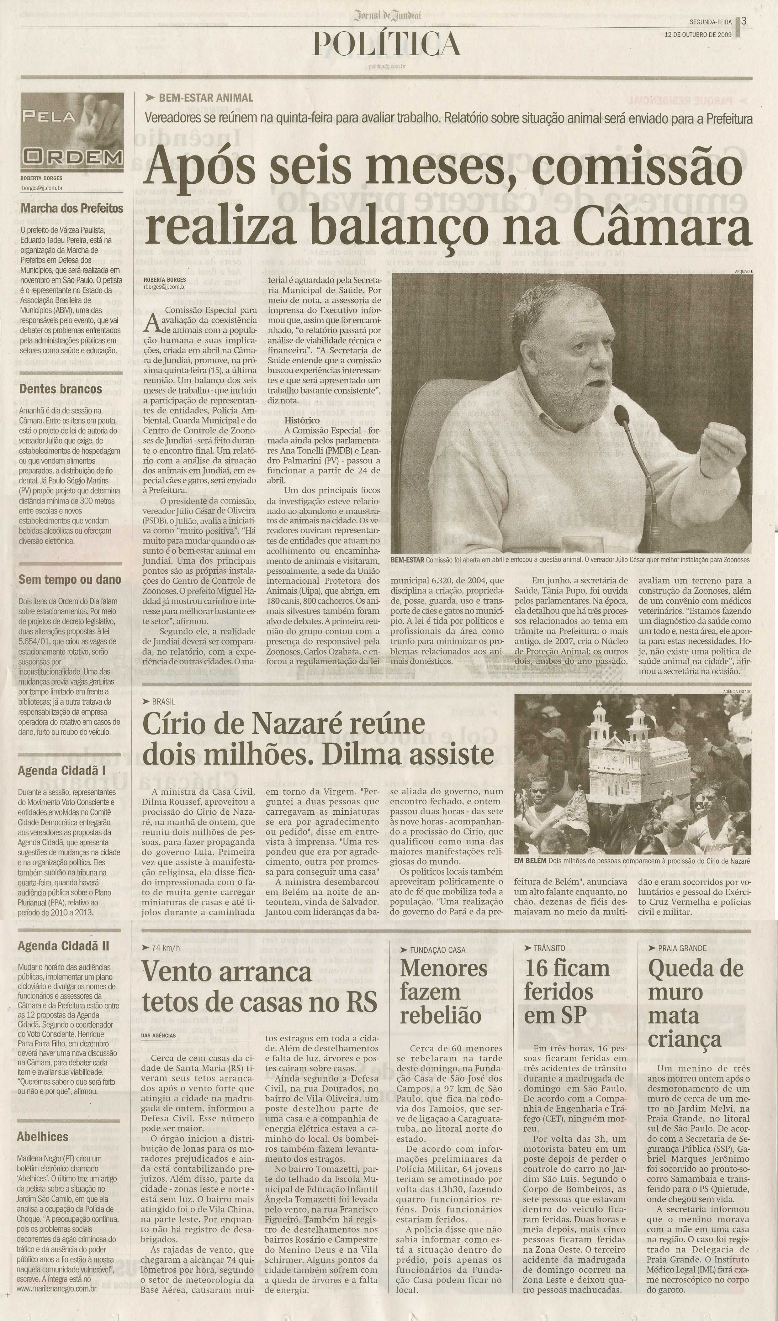 Jornal de Jundiaí - 12/10/2009