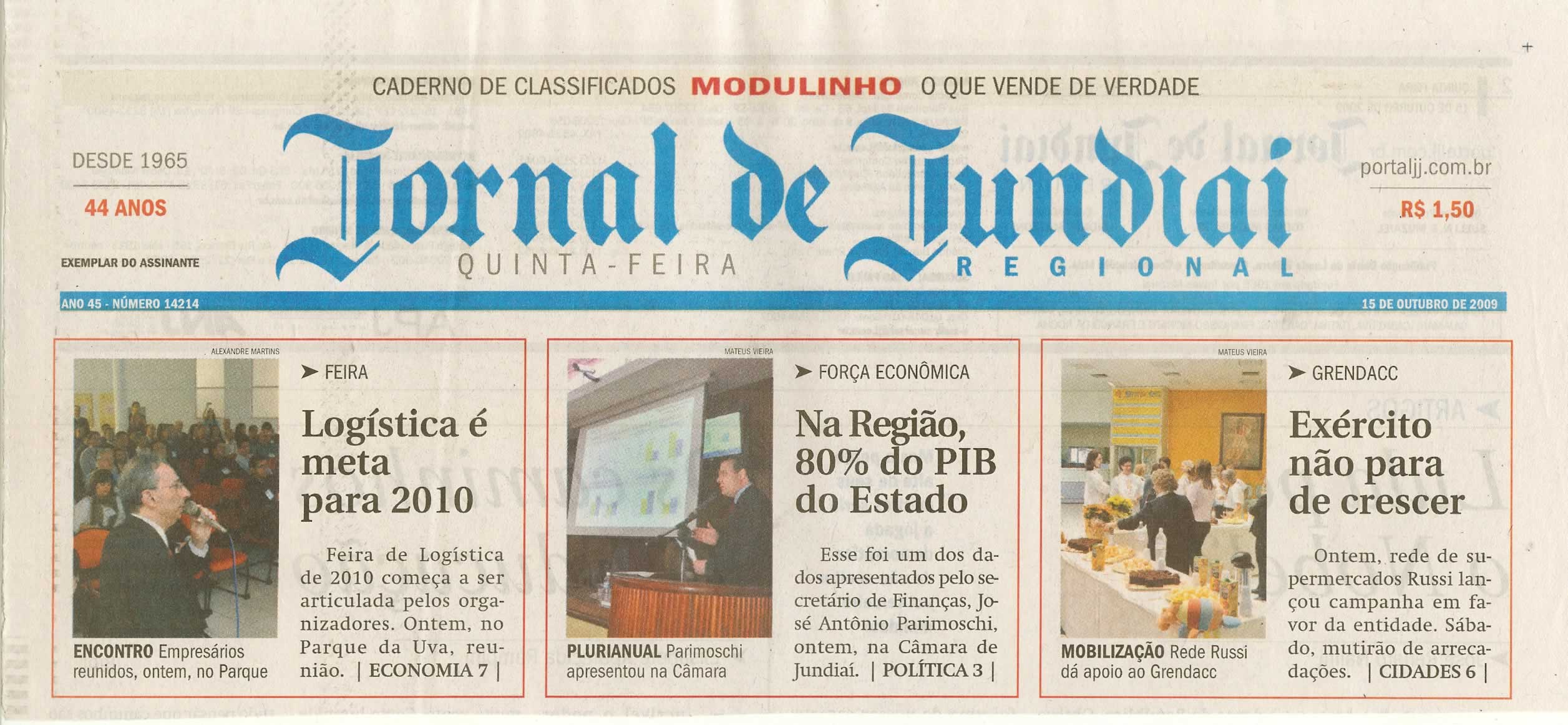 Jornal de Jundiaí - 15/10/2009