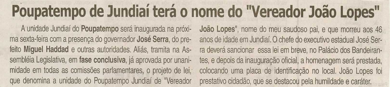 Jornal da Cidade - 22/10/2009