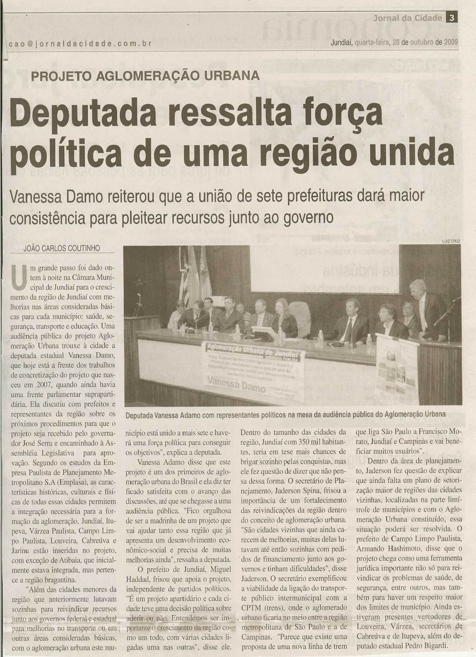 Jornal da Cidade - 28/10/2009