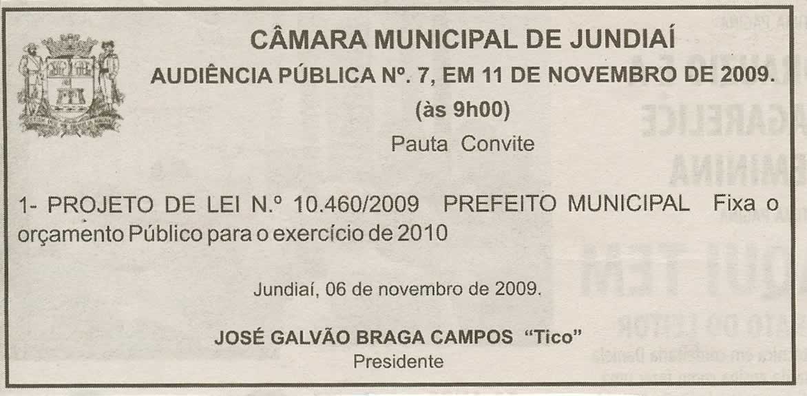 Bom Dia Jundiaí - 07/11/2009