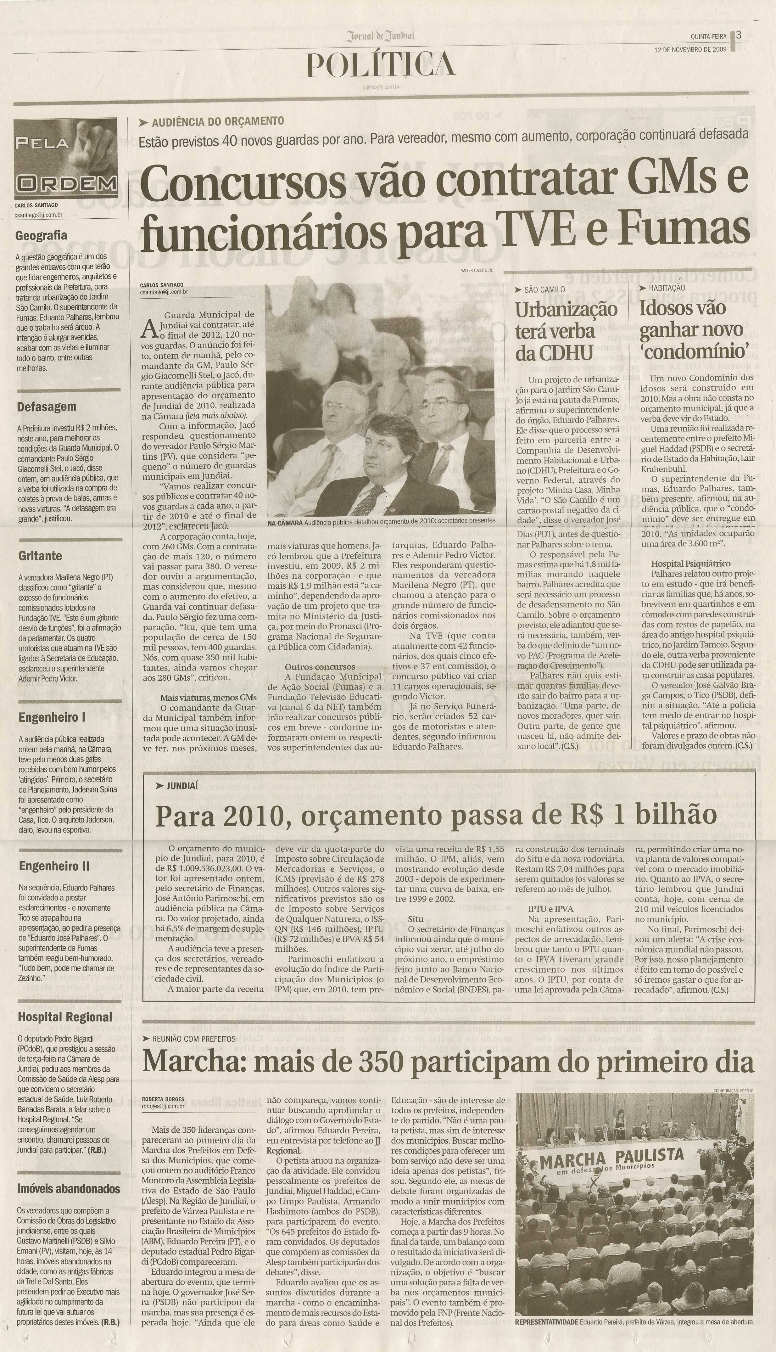 Jornal de Jundiaí - 12/11/2009