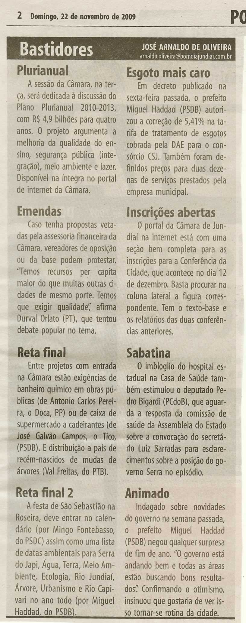 Bom Dia Jundiaí - 22/11/2009