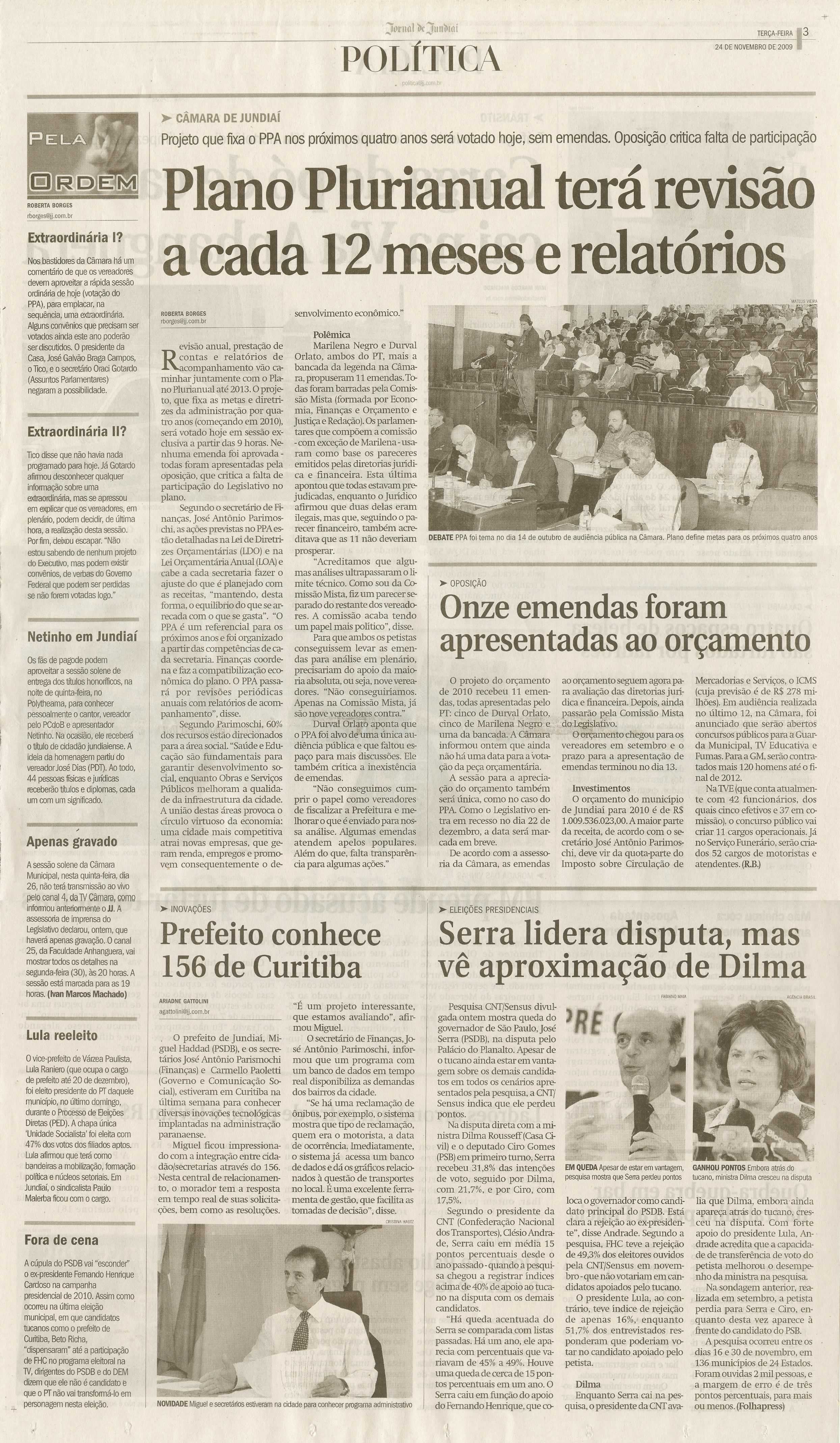 Jornal de Jundiaí - 24/11/2009
