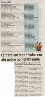 Bom Dia Jundiaí - 26/11/2009