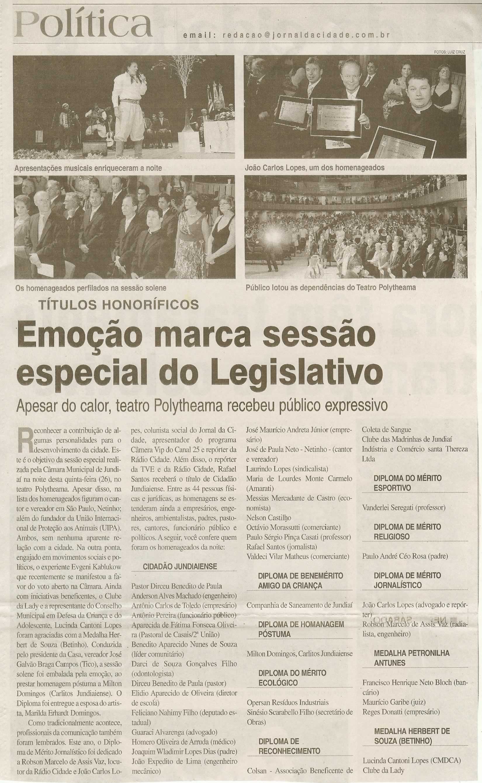 Jornal da Cidade - 27/11/2009