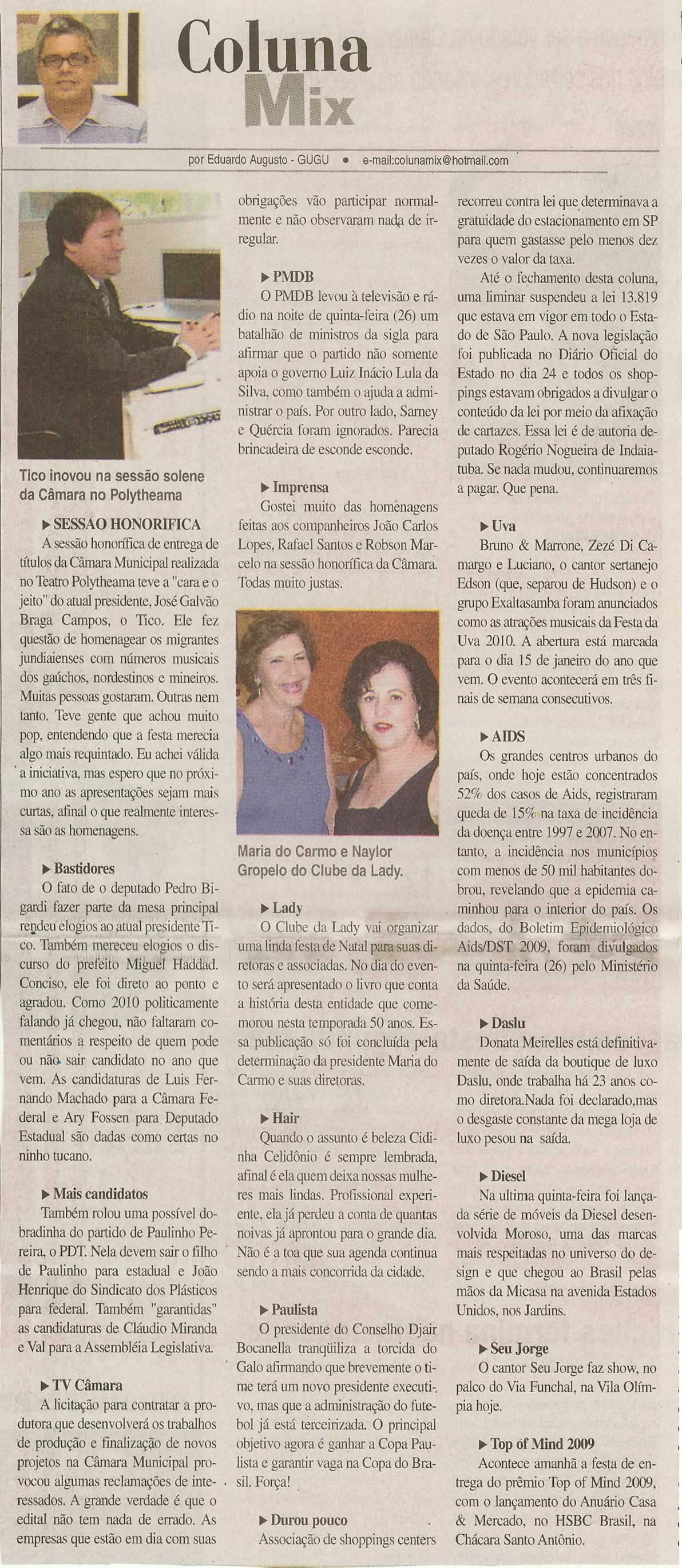 Jornal da Cidade - 29/11/2009