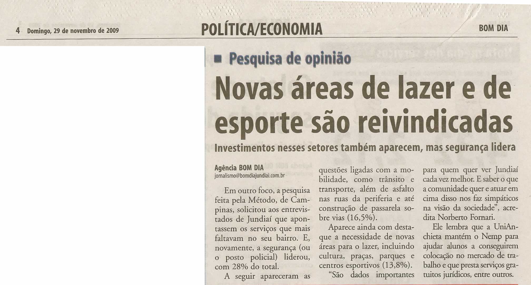 Bom Dia Jundiaí - 29/11/2009