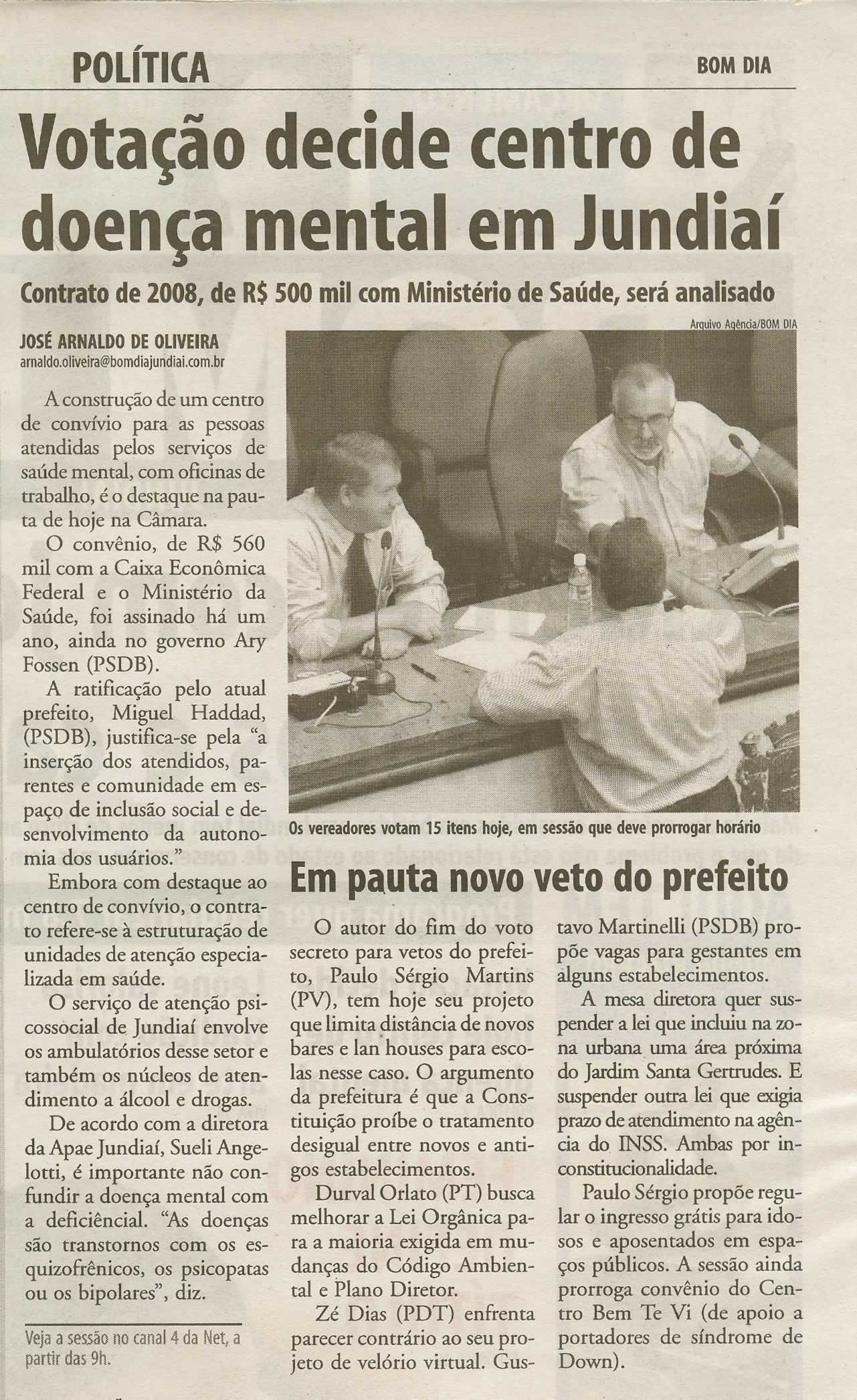 Bom Dia Jundiaí - 01/12/2009
