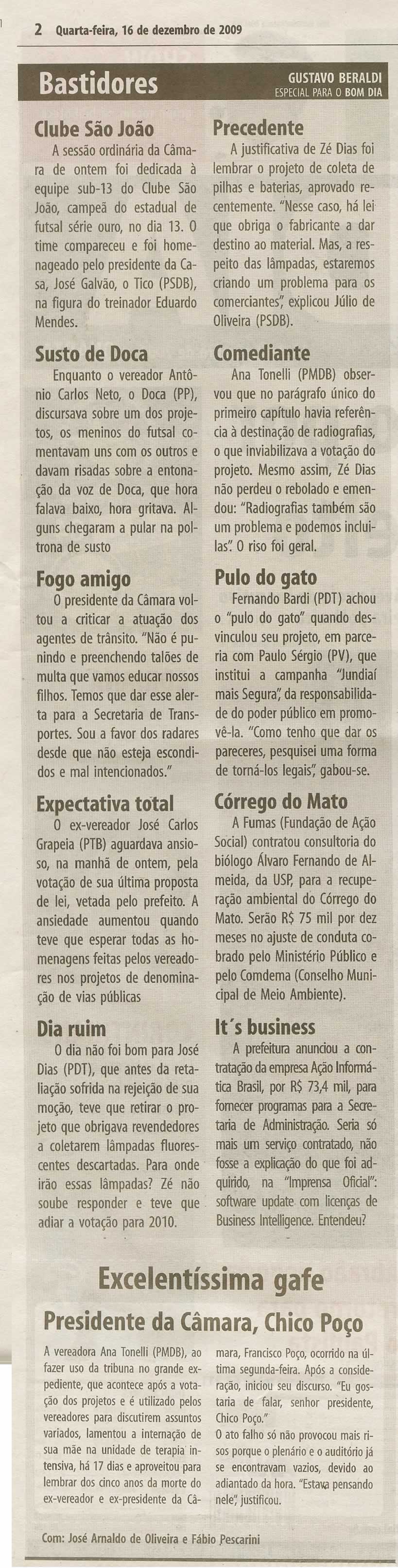 Bom Dia Jundiaí - 16/12/2009