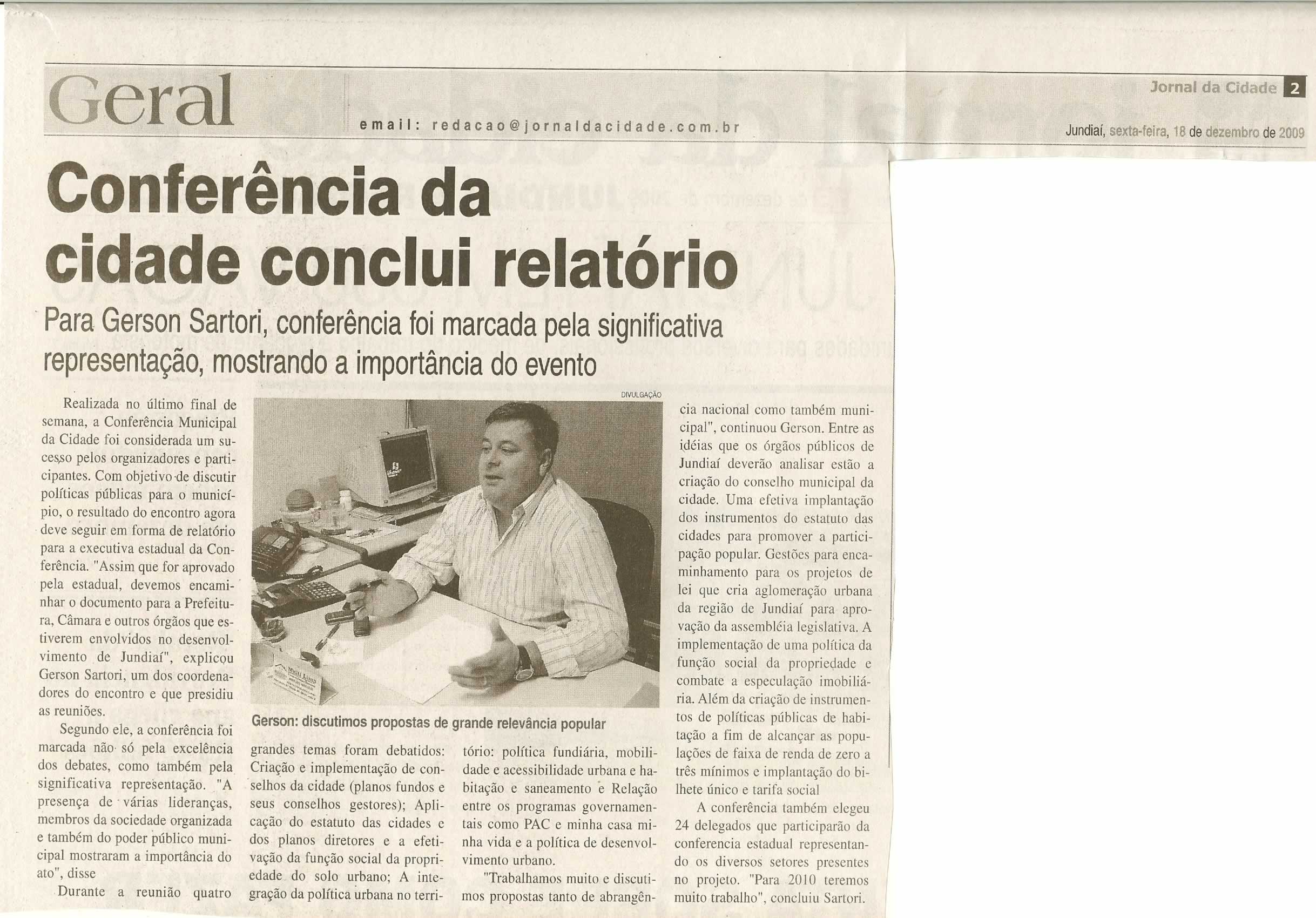 Jornal da Cidade - 18/12/2009