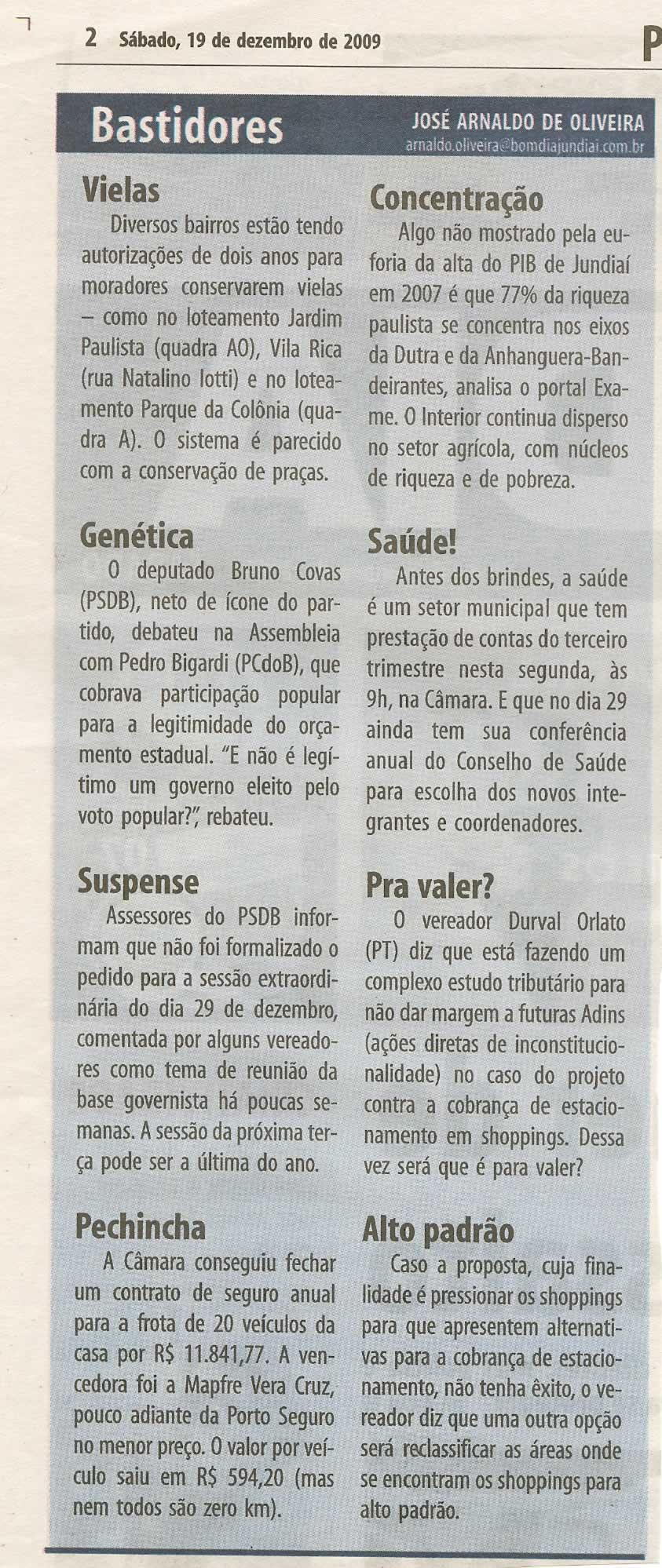 Bom Dia Jundiaí - 19/12/2009