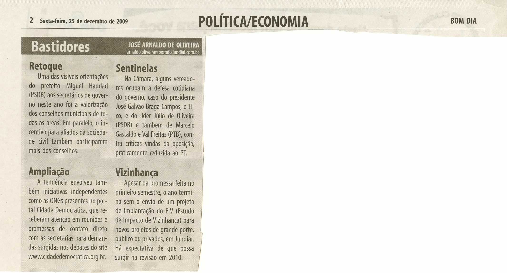 Bom Dia Jundiaí - 25/12/2009